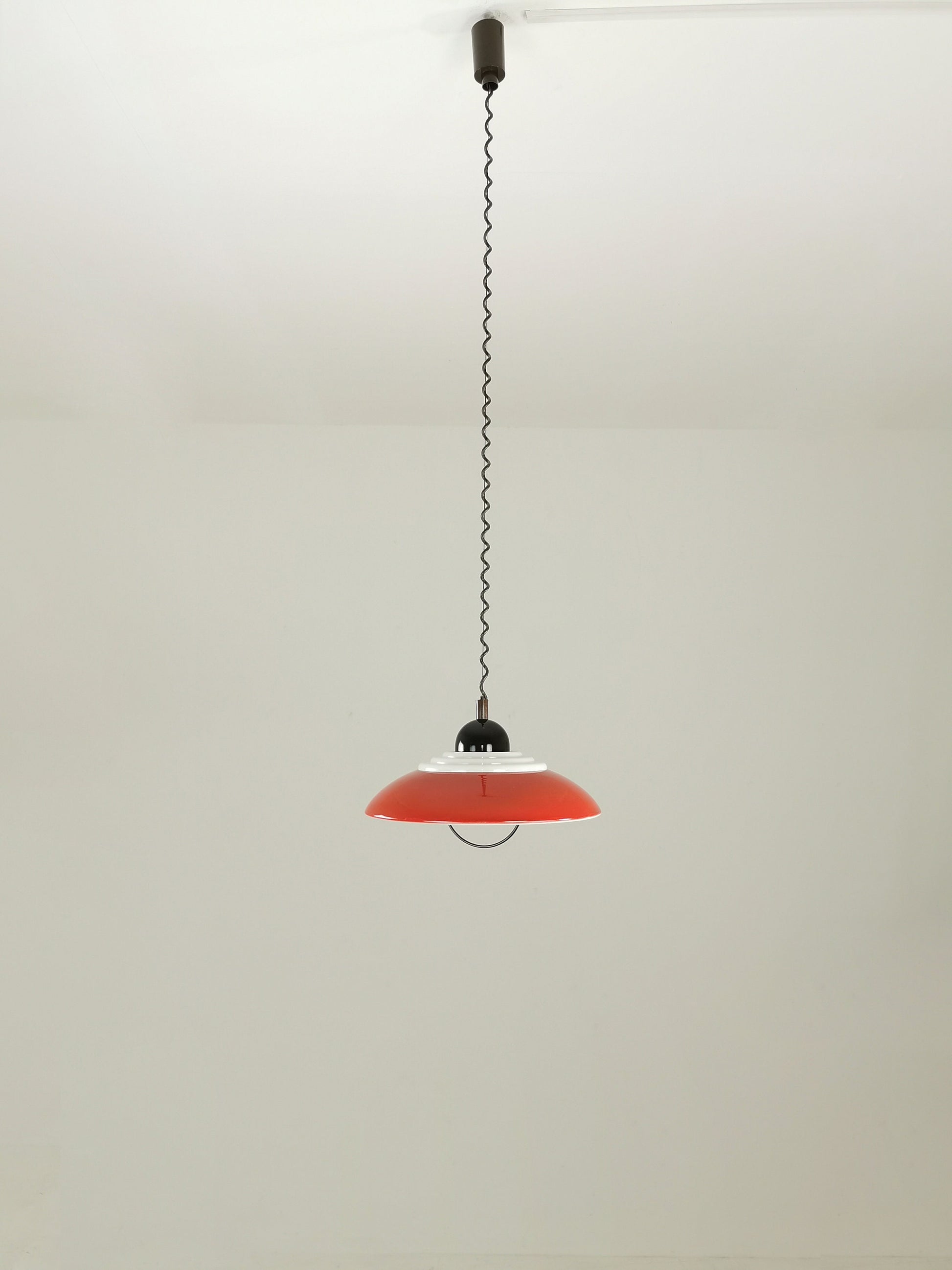 Red space age design lamp, Knud Christensen \Denmark \UFO lamp \ 1970s