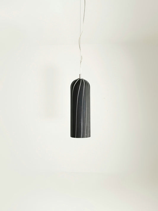Mid-Century modern. pendant lamp black and white 1980s