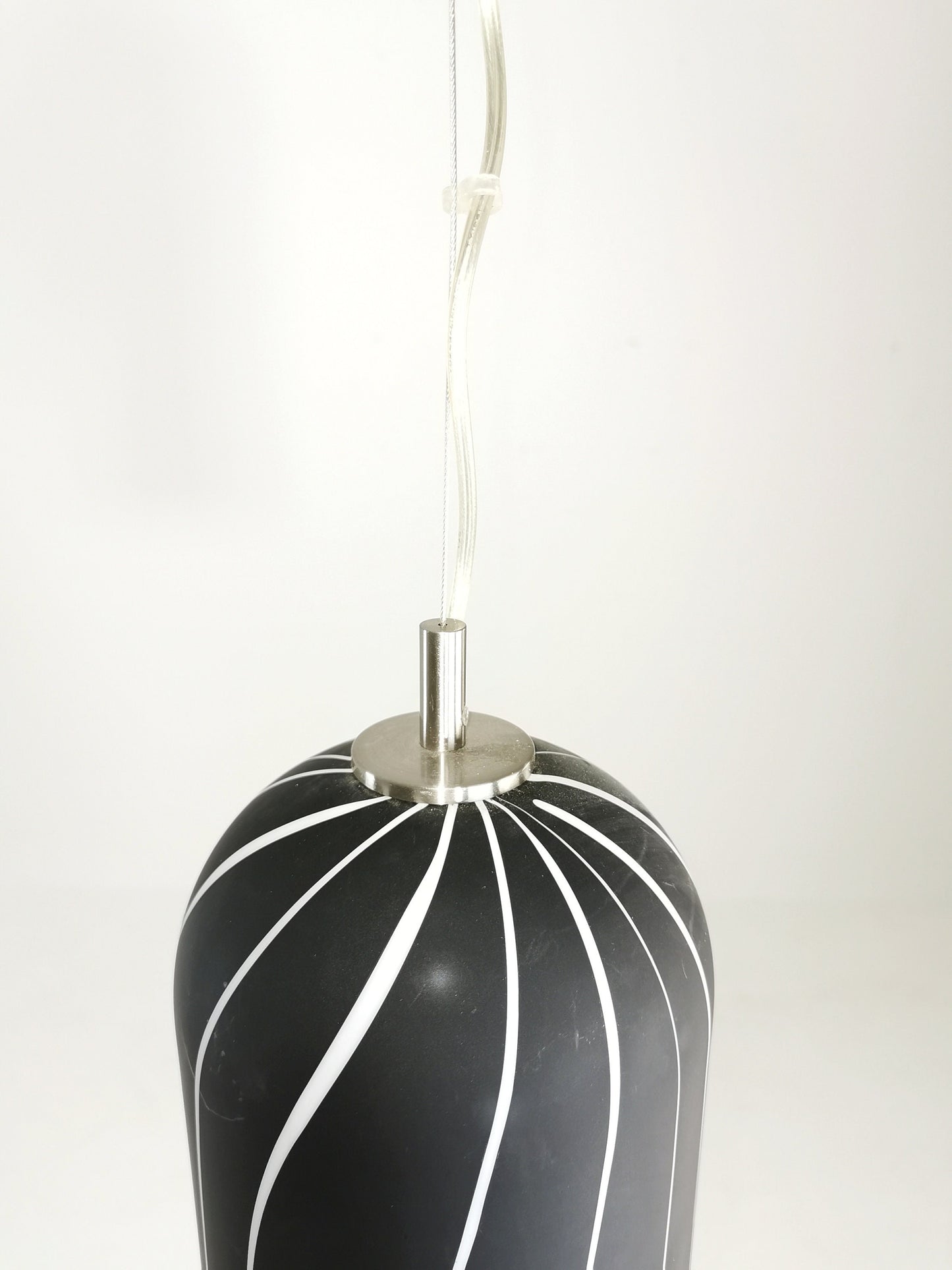 Mid-Century modern. pendant lamp black and white 1980s
