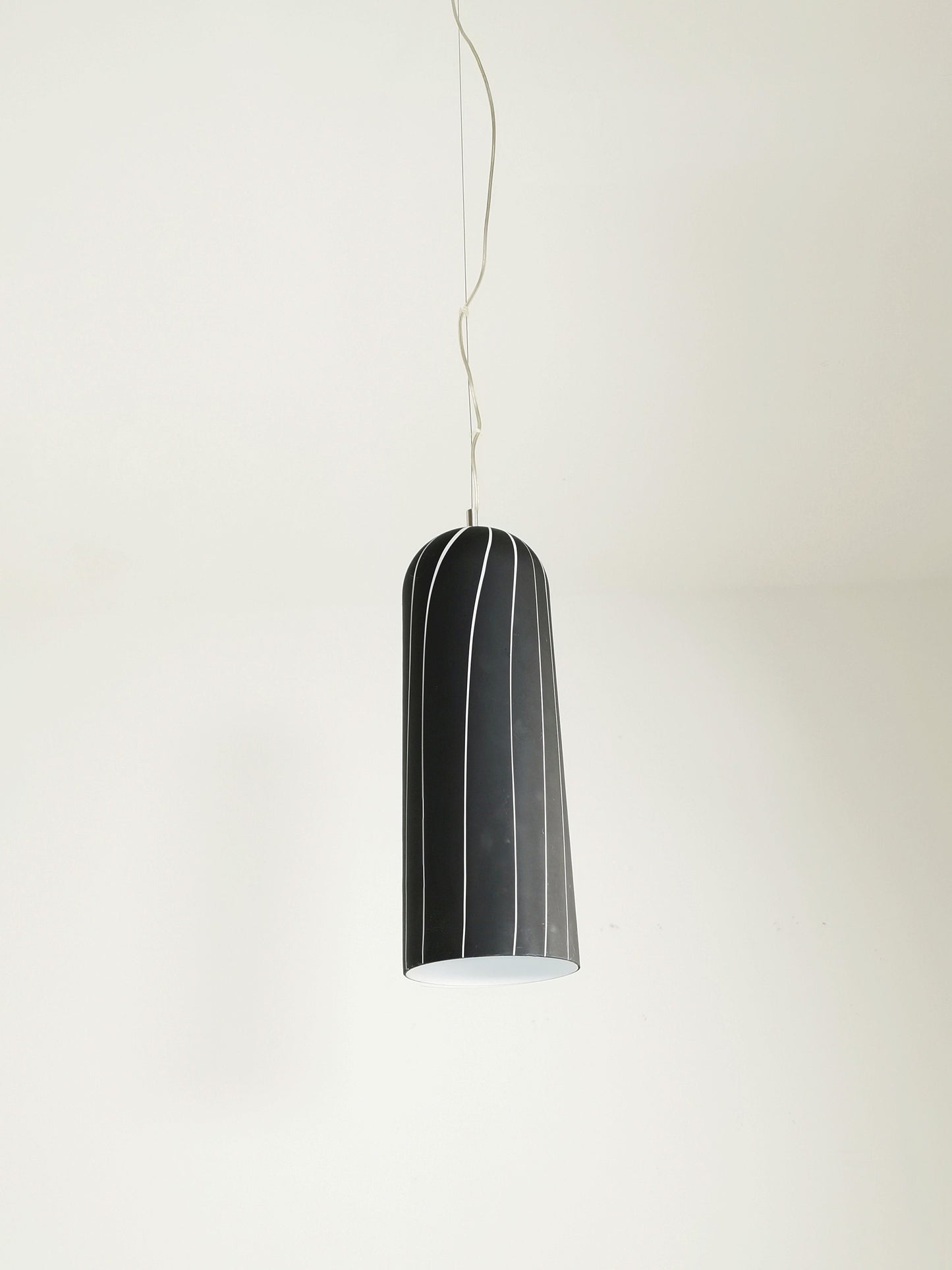 Mid-Century modern. pendant lamp black and white 1980s