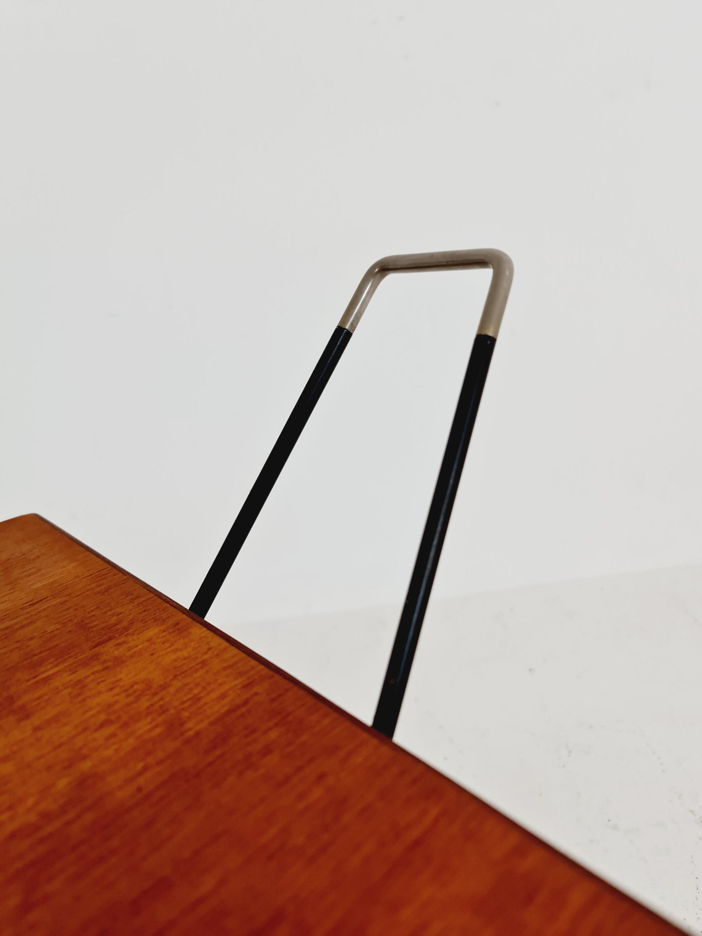 Vintage German mid century small trolley/ side table in teak & metal, 1960s