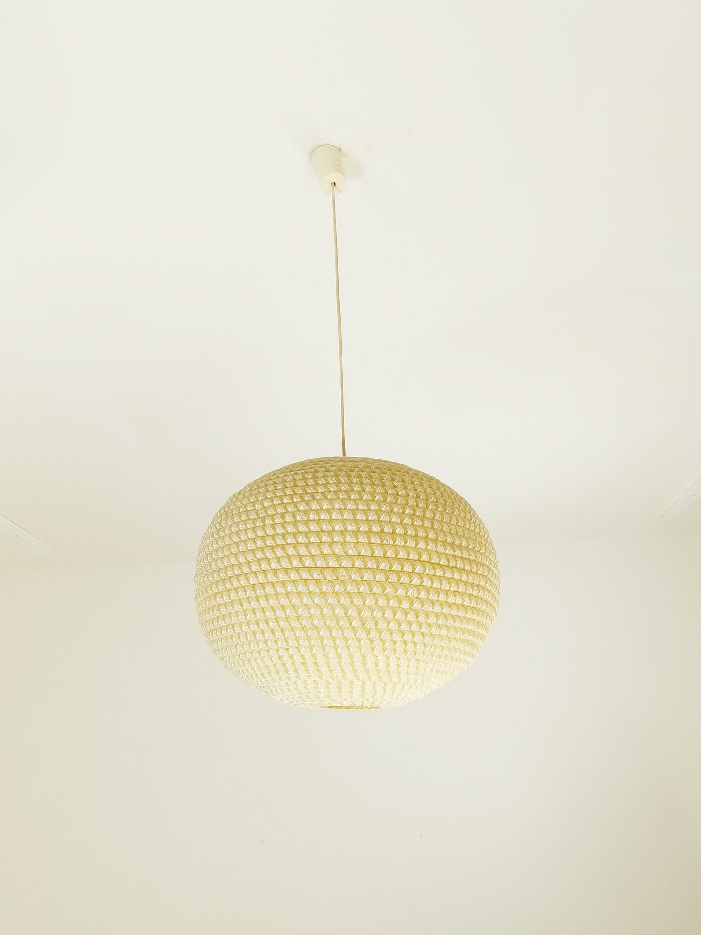 Mid Century, large Temde hanging lamp from the 1960s - with synthetic fiber shade