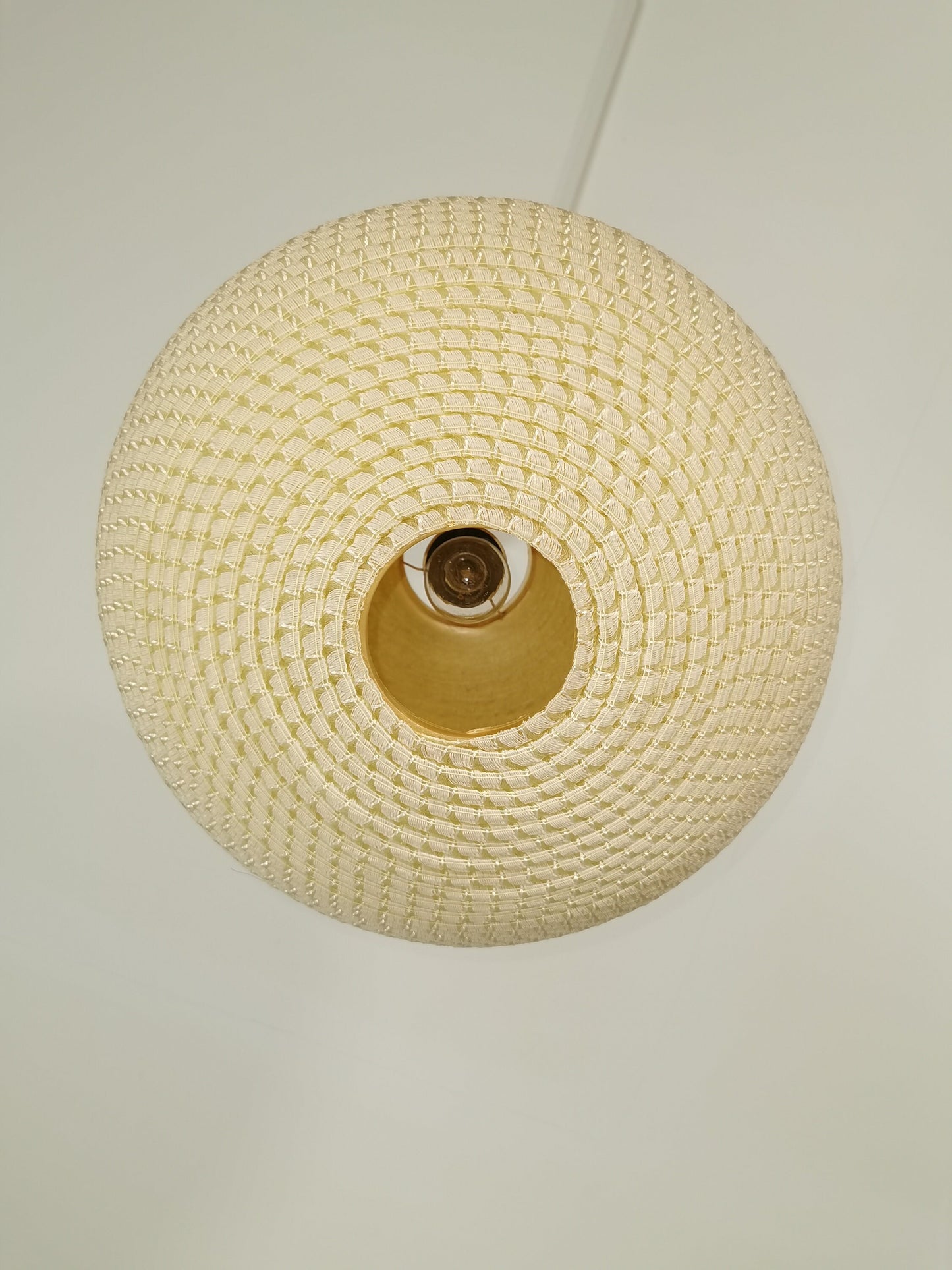 Mid Century, large Temde hanging lamp from the 1960s - with synthetic fiber shade