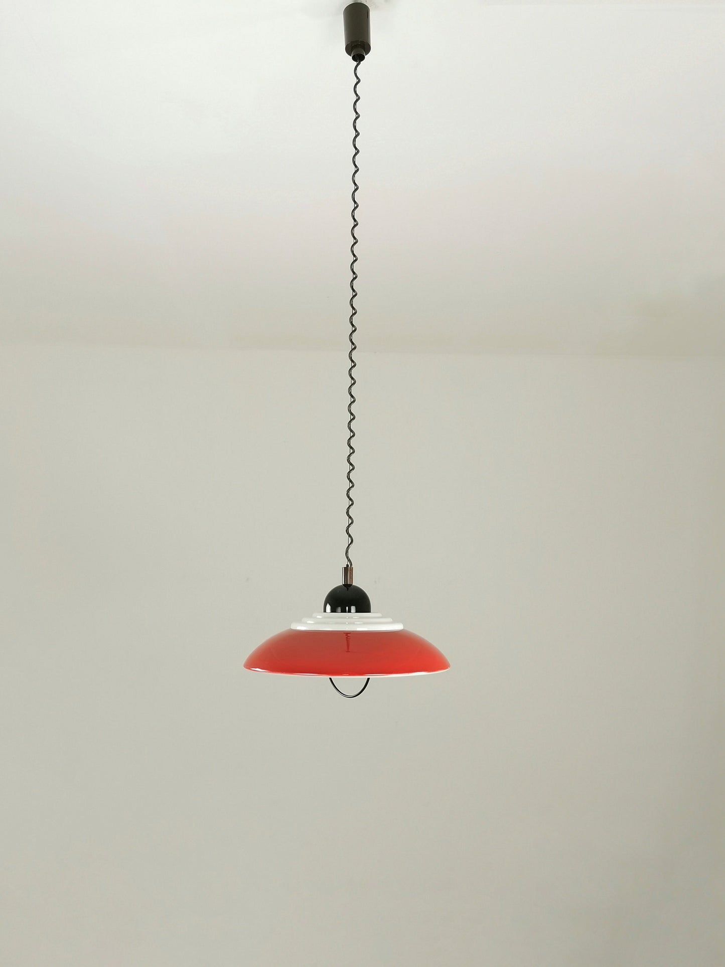 Red space age design lamp, Knud Christensen \Denmark \UFO lamp \ 1970s