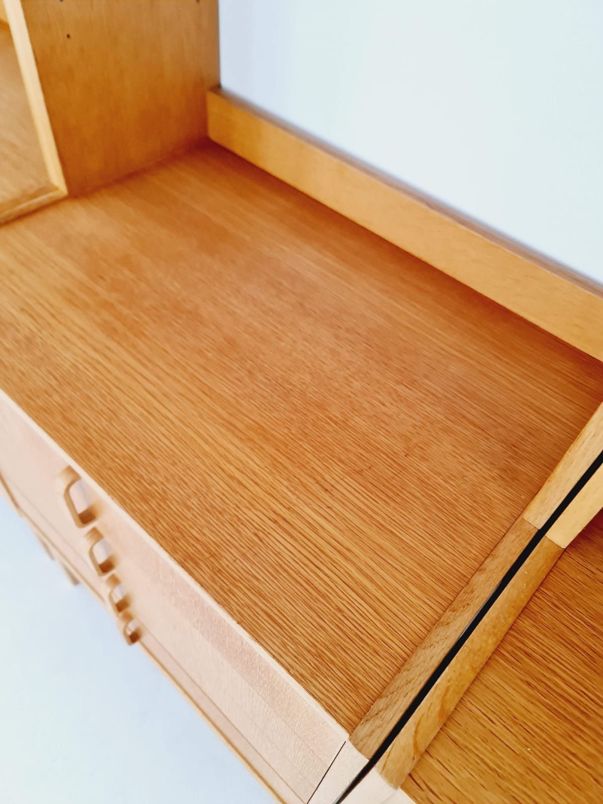 Midcentury Swedish oak bookcase unit By Bertil Fridhagen, Bodafors, 1960s