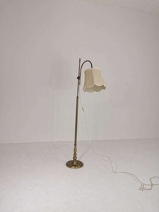 Vintage\Antique Brass Column Floor Lamp, 1930s