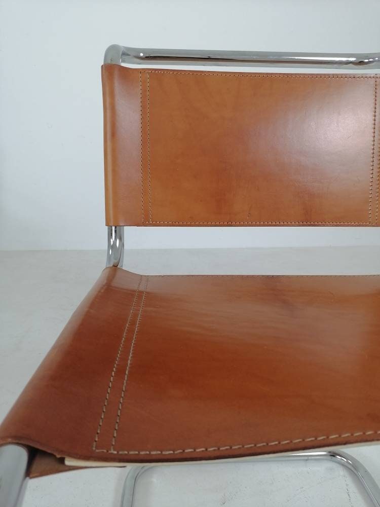 1 of 5 Mid-Century Vintage S33 chair from Mart Stam by Fasem Italy 1980er