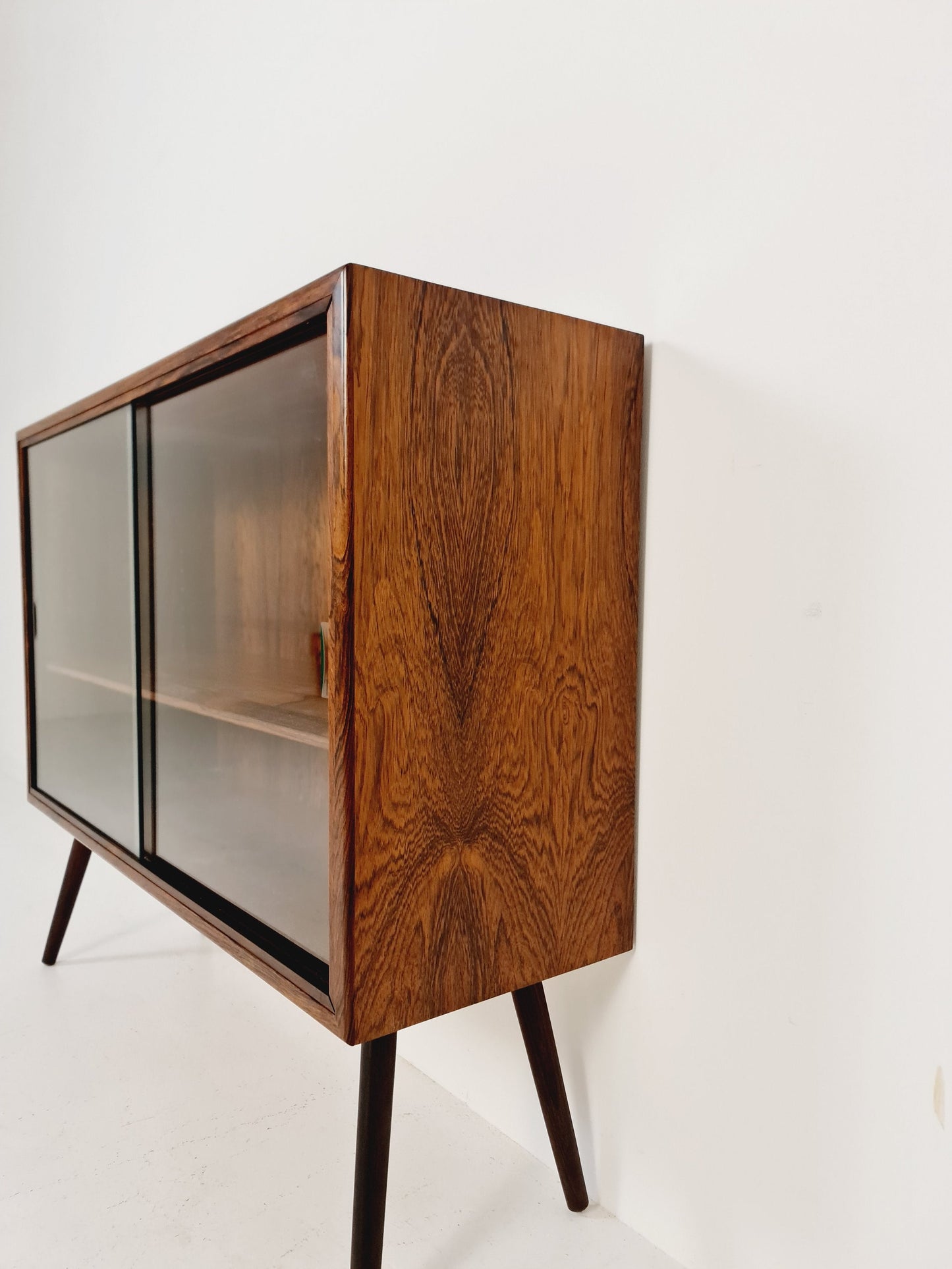 Mid-century Danish vintage rosewood showcase sideboard, 1960s