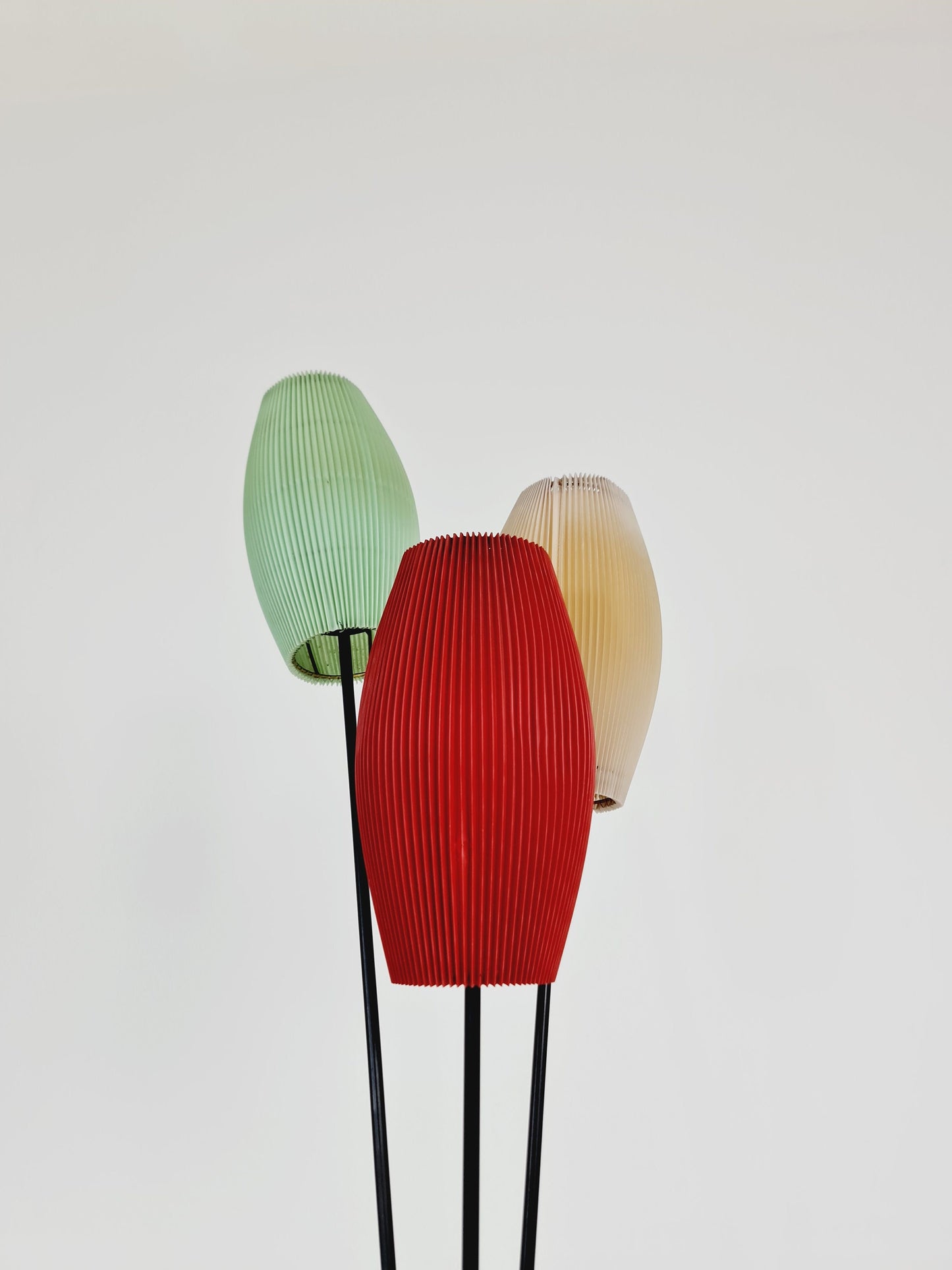 Tripod swedish vintage floor lamp in metal by Möller Armatur Eskilstuna MAE, 1950s
