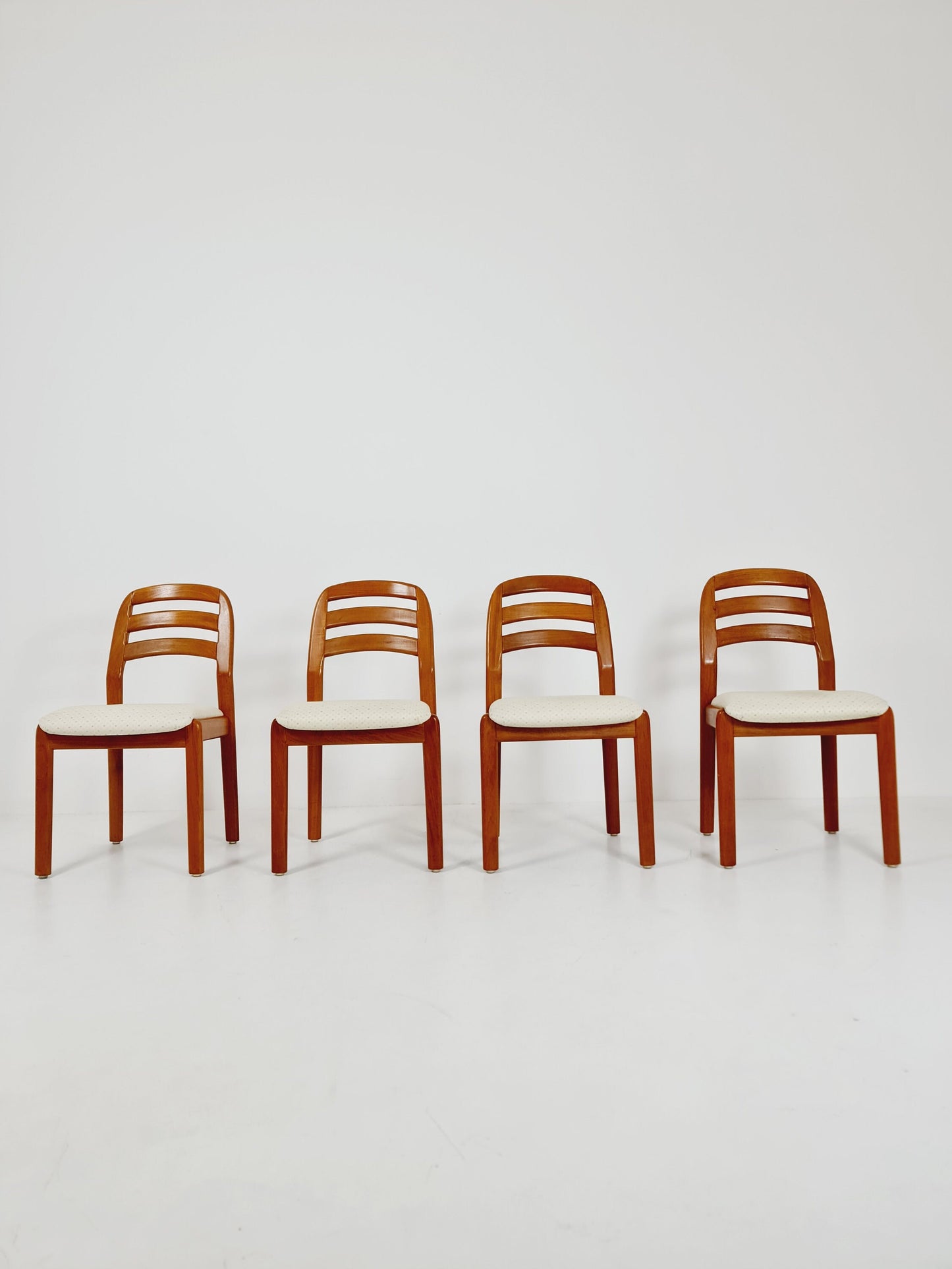 Mid Century Danish solid teak dining Chairs by Dyrlund, 1960s