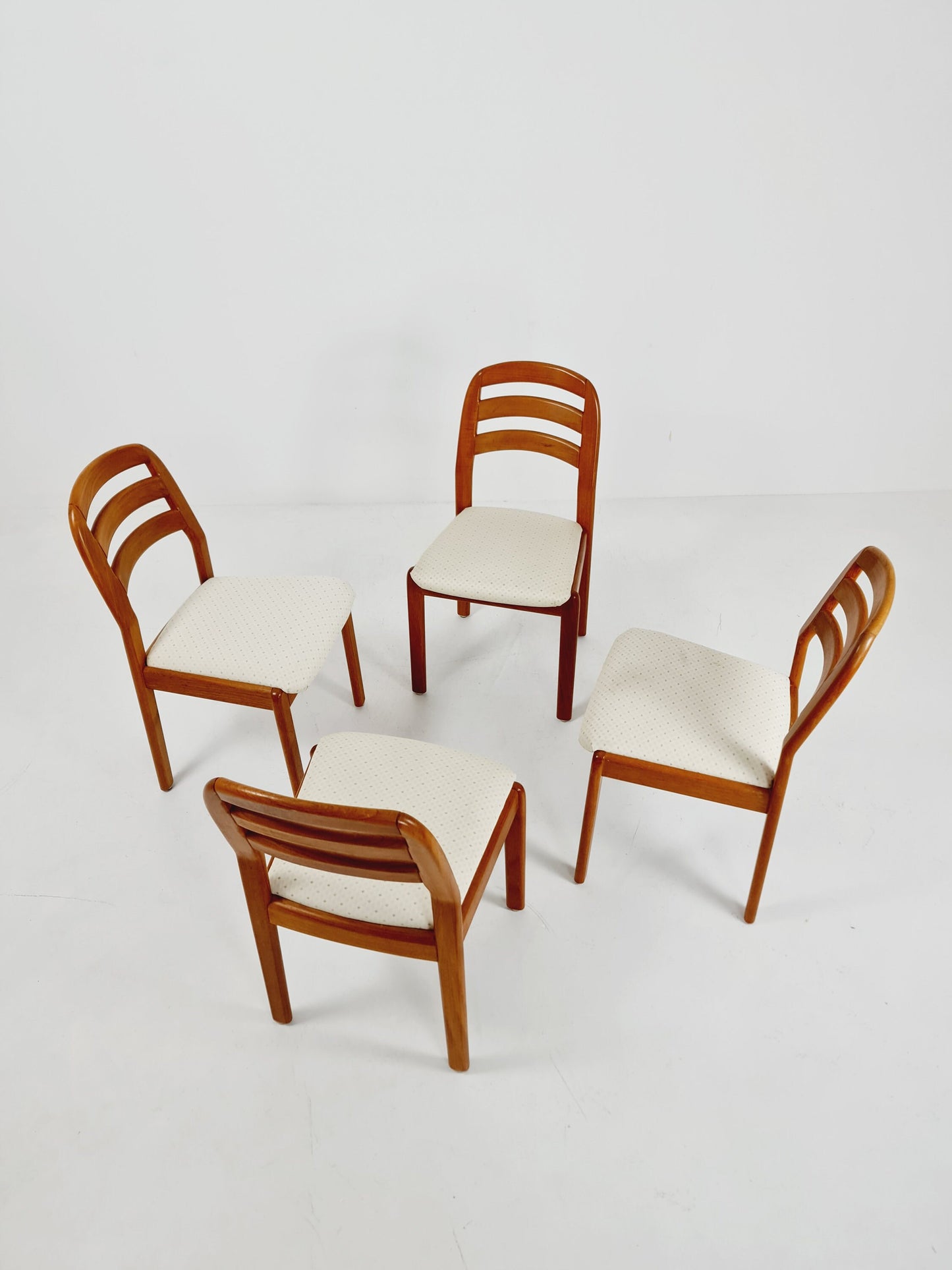 Mid Century Danish solid teak dining Chairs by Dyrlund, 1960s