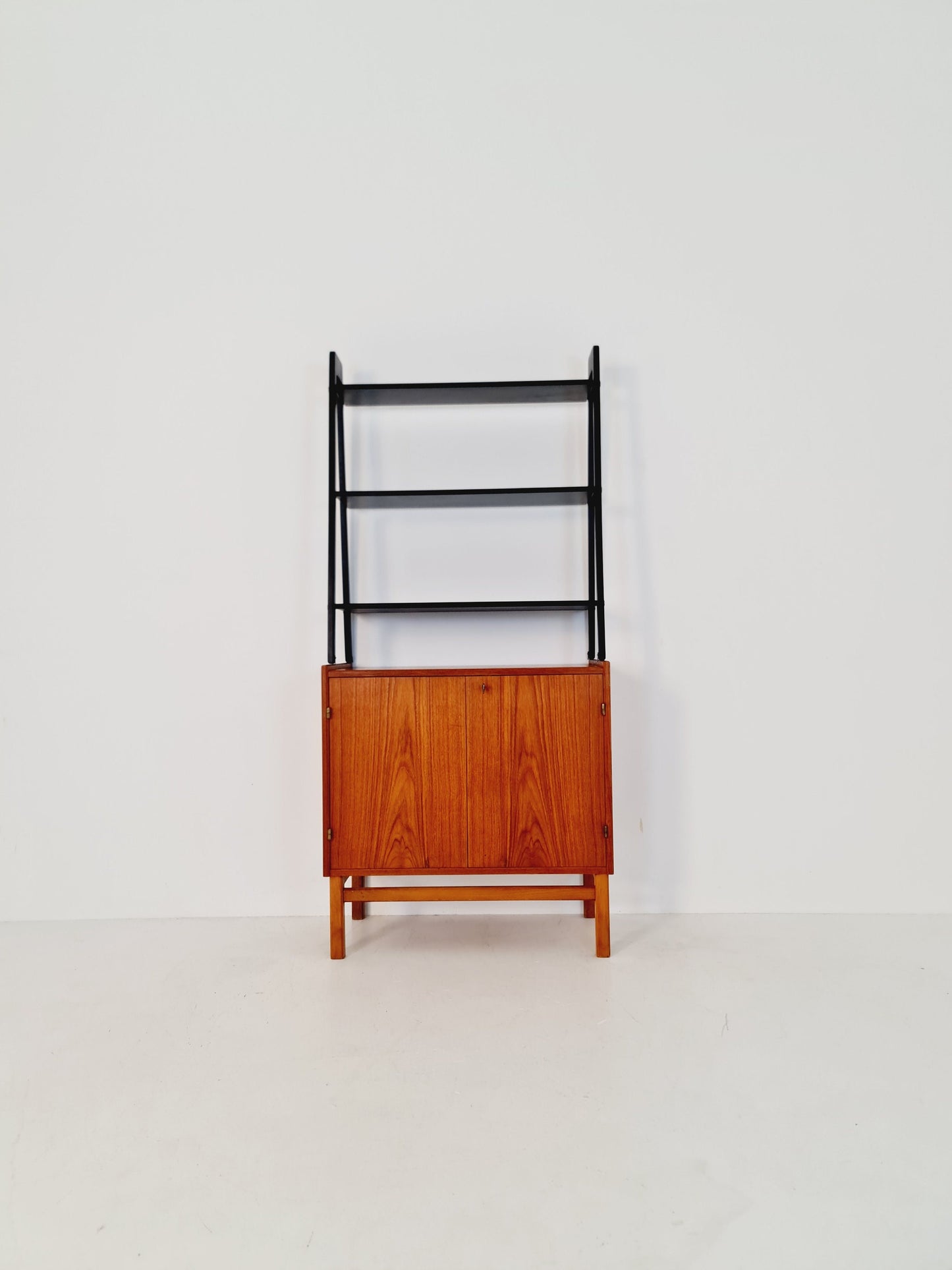 Free standing vintage bookshelf system/ book case teak by Bengt Ruda, 1960s