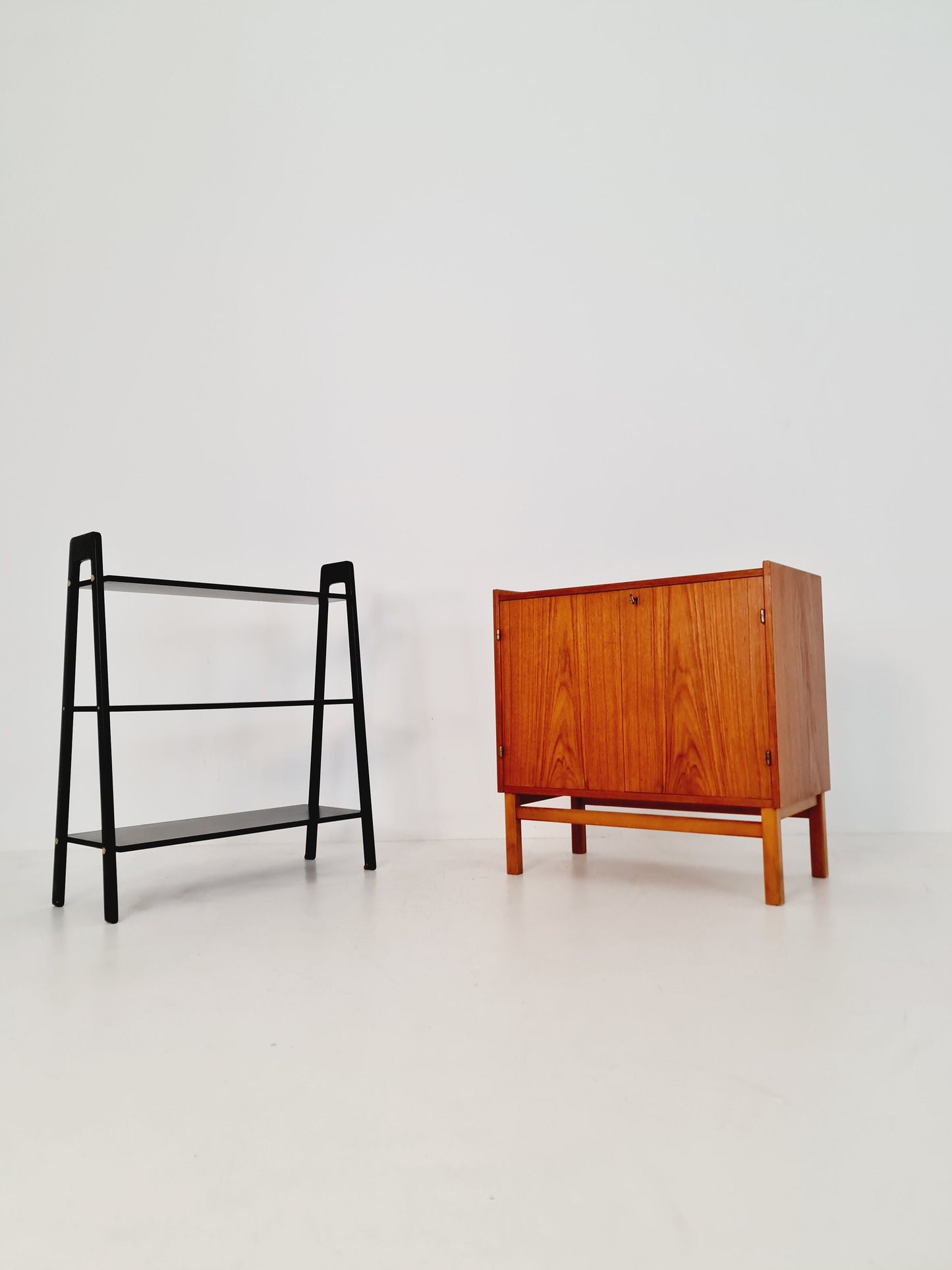 Free standing vintage bookshelf system/ book case teak by Bengt Ruda, 1960s