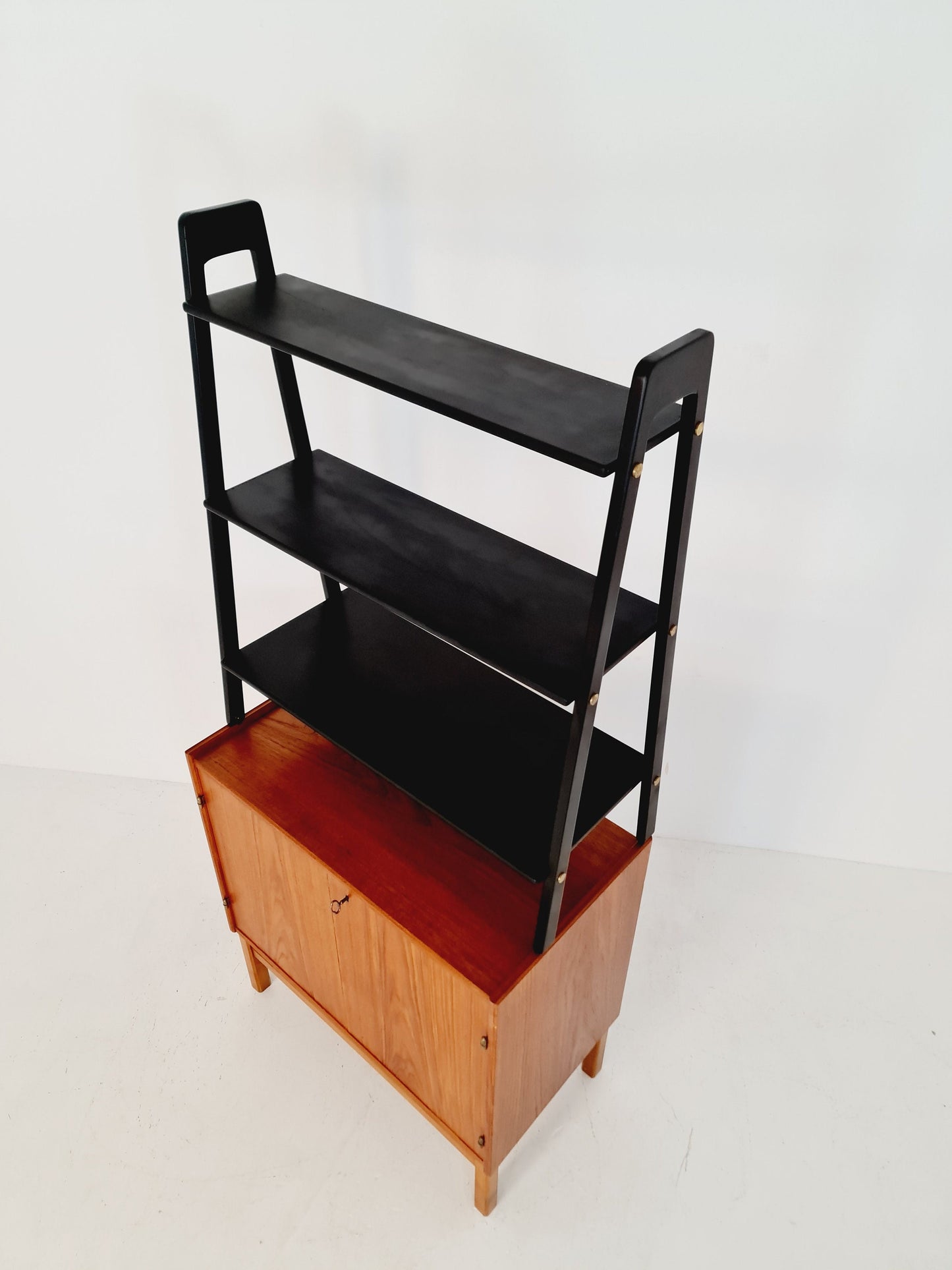 Free standing vintage bookshelf system/ book case teak by Bengt Ruda, 1960s