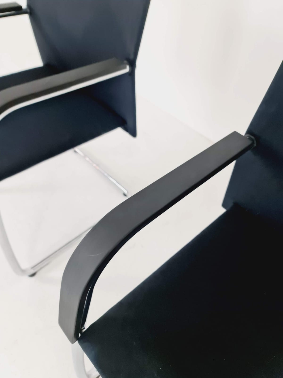 2 x Vitra AC3 Antonio Citterio Chair with chrome and black textile.