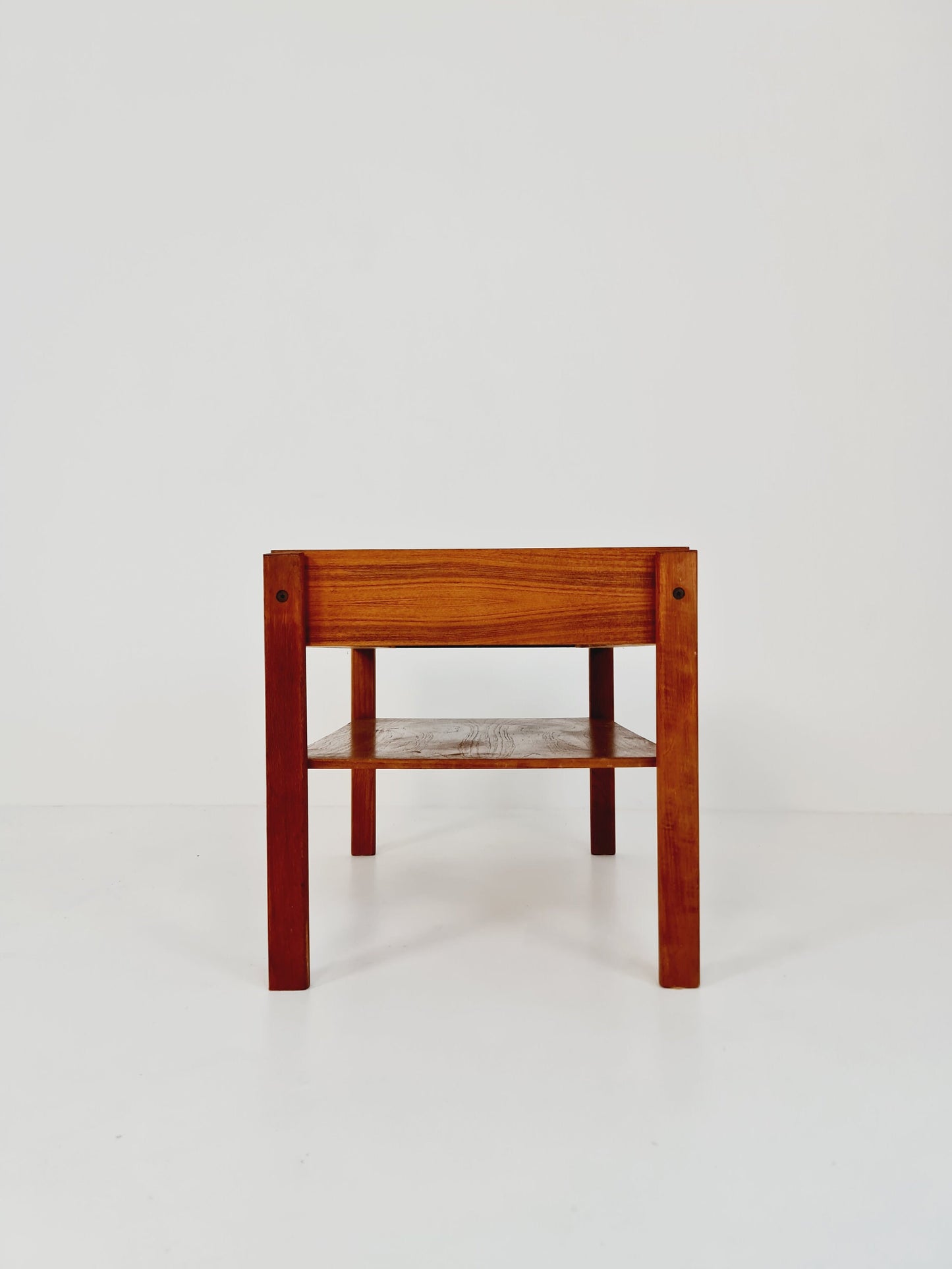 Midcentury wide Danish teak vintage Side table/ Bedside table/ Night stand, 1960s