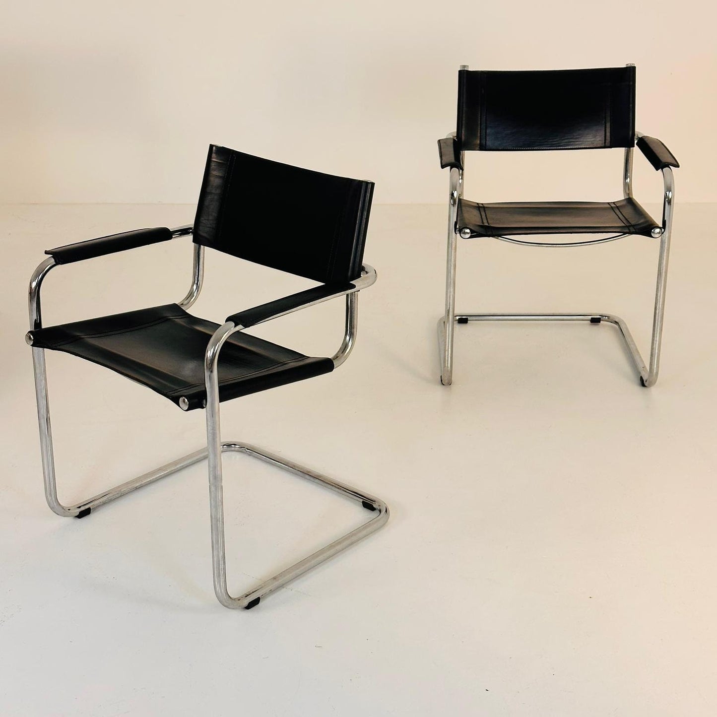 set of 4 Model MG5 Centro Studi desk chair by Mart Stam & Marcel Breuer for Matteo Grassi, 1970s