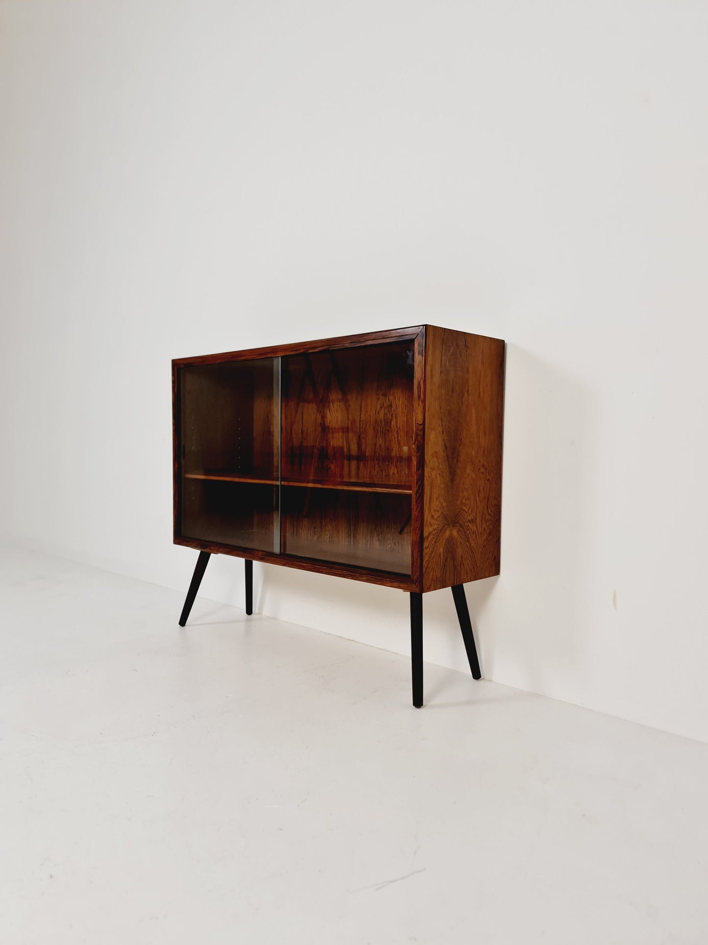 Mid-century Danish vintage rosewood showcase sideboard, 1960s