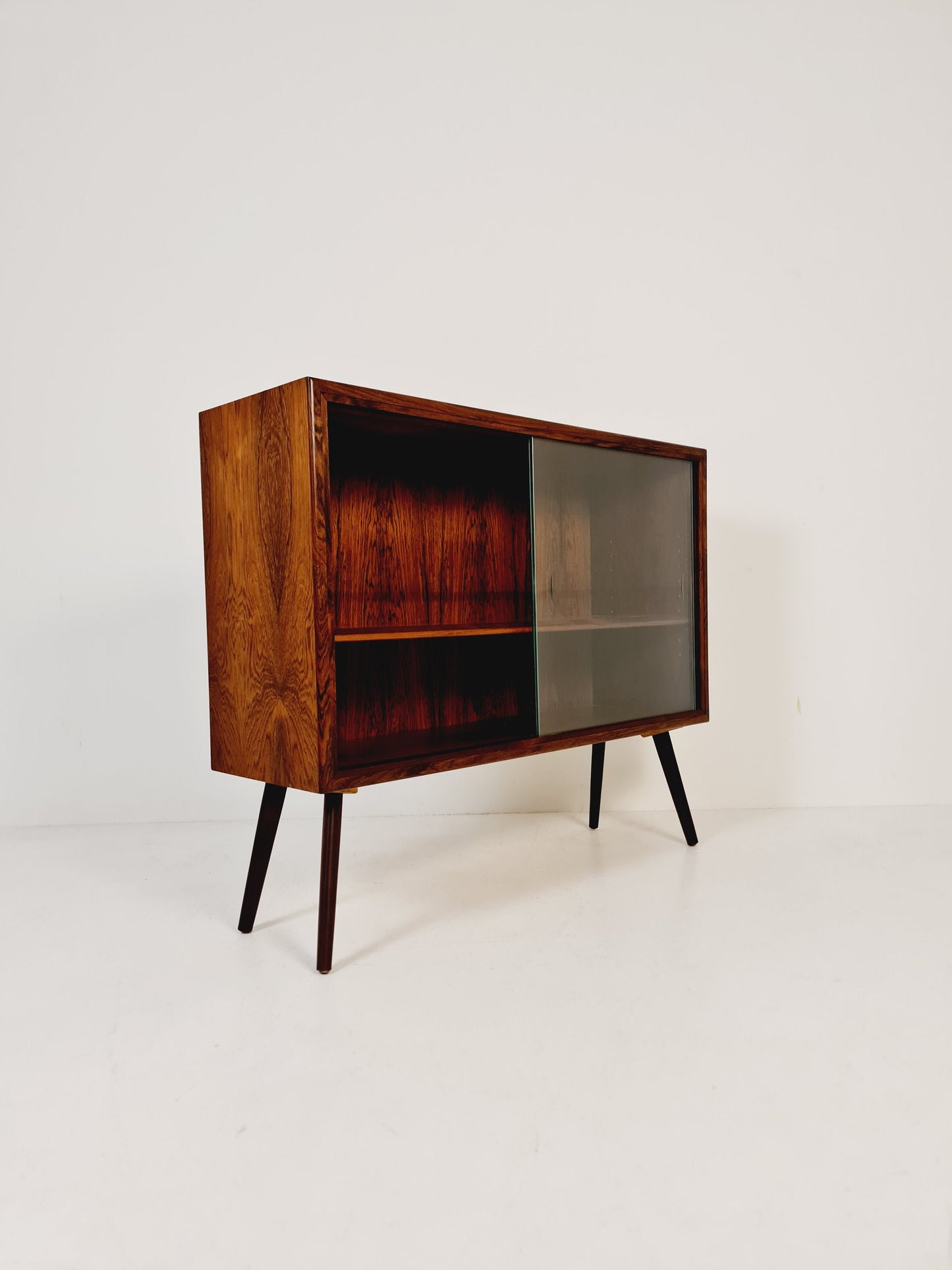Mid-century Danish vintage rosewood showcase sideboard, 1960s