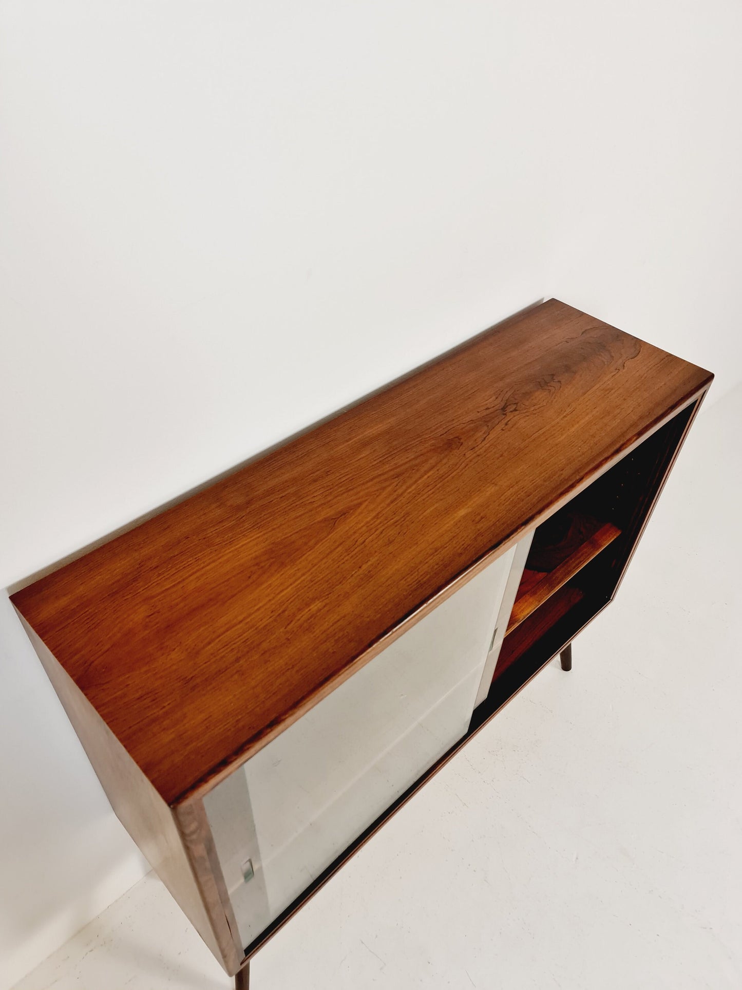 Mid-century Danish vintage rosewood showcase sideboard, 1960s