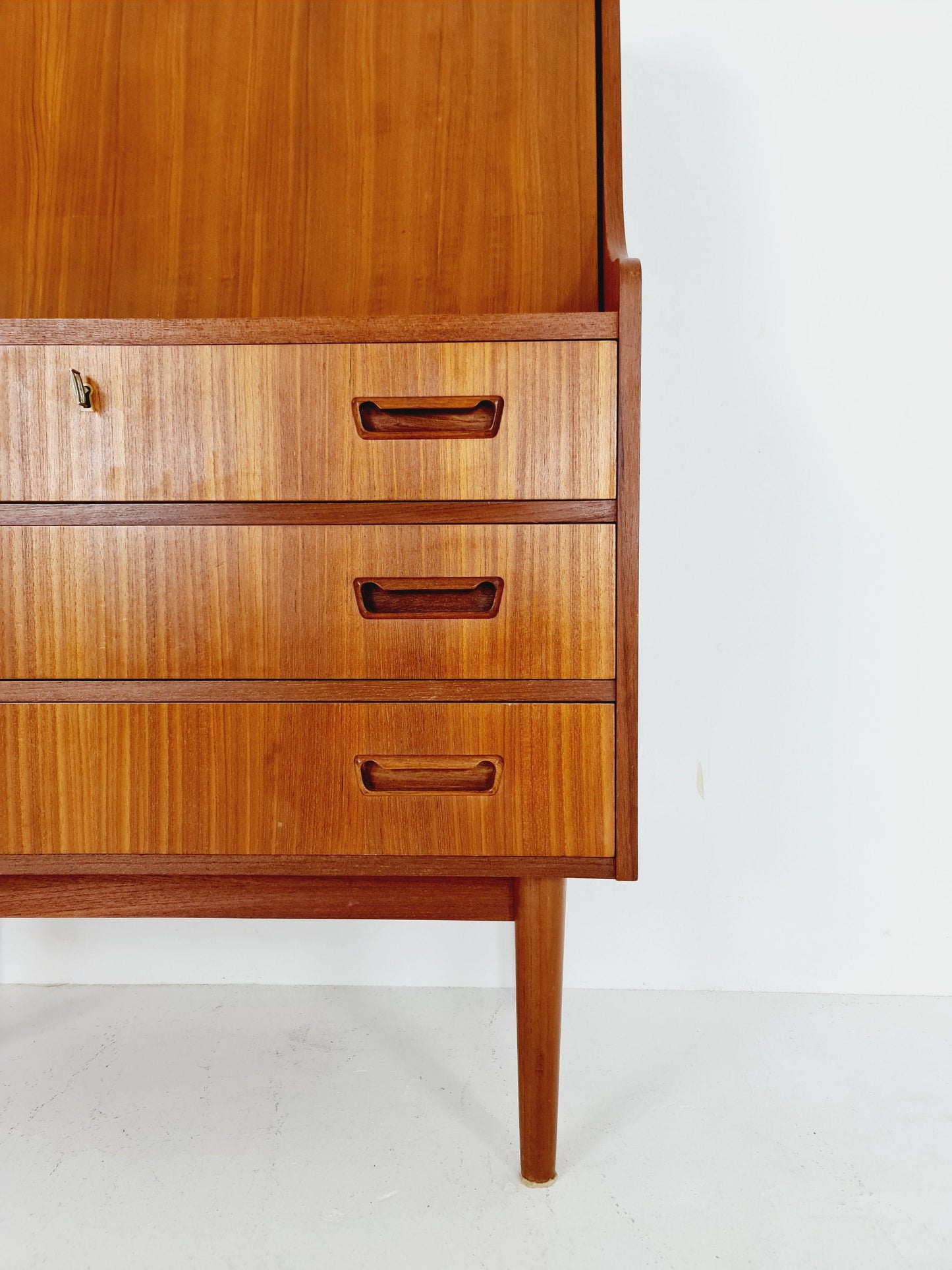 Midcentury Danish vintage teak secretary, vanity /Make up table By Arne Wahl Iversen, 1960s