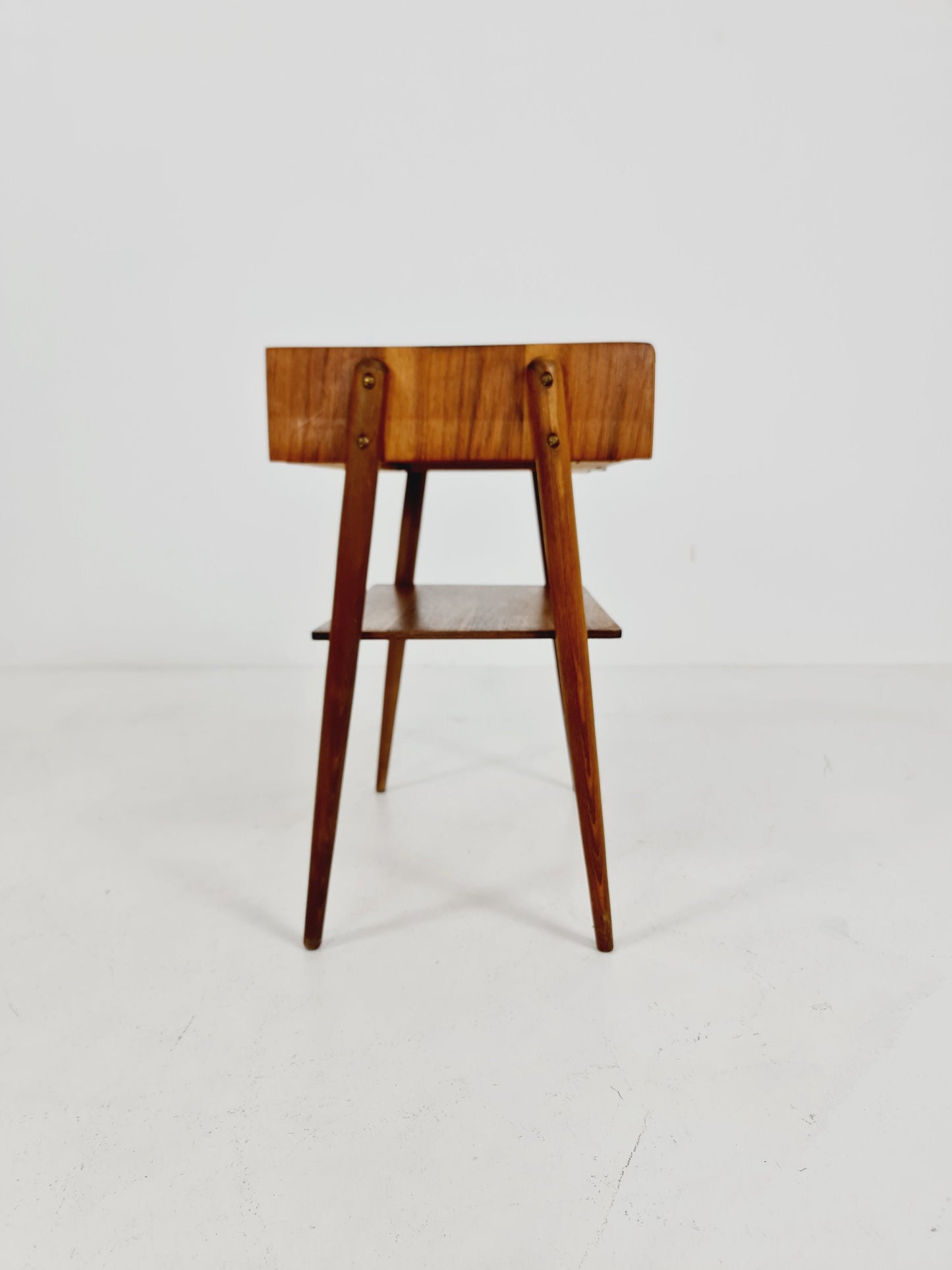 Midcentury Carlstrom & Co teak vintage side table/ bedside table/ night stand, 1960s