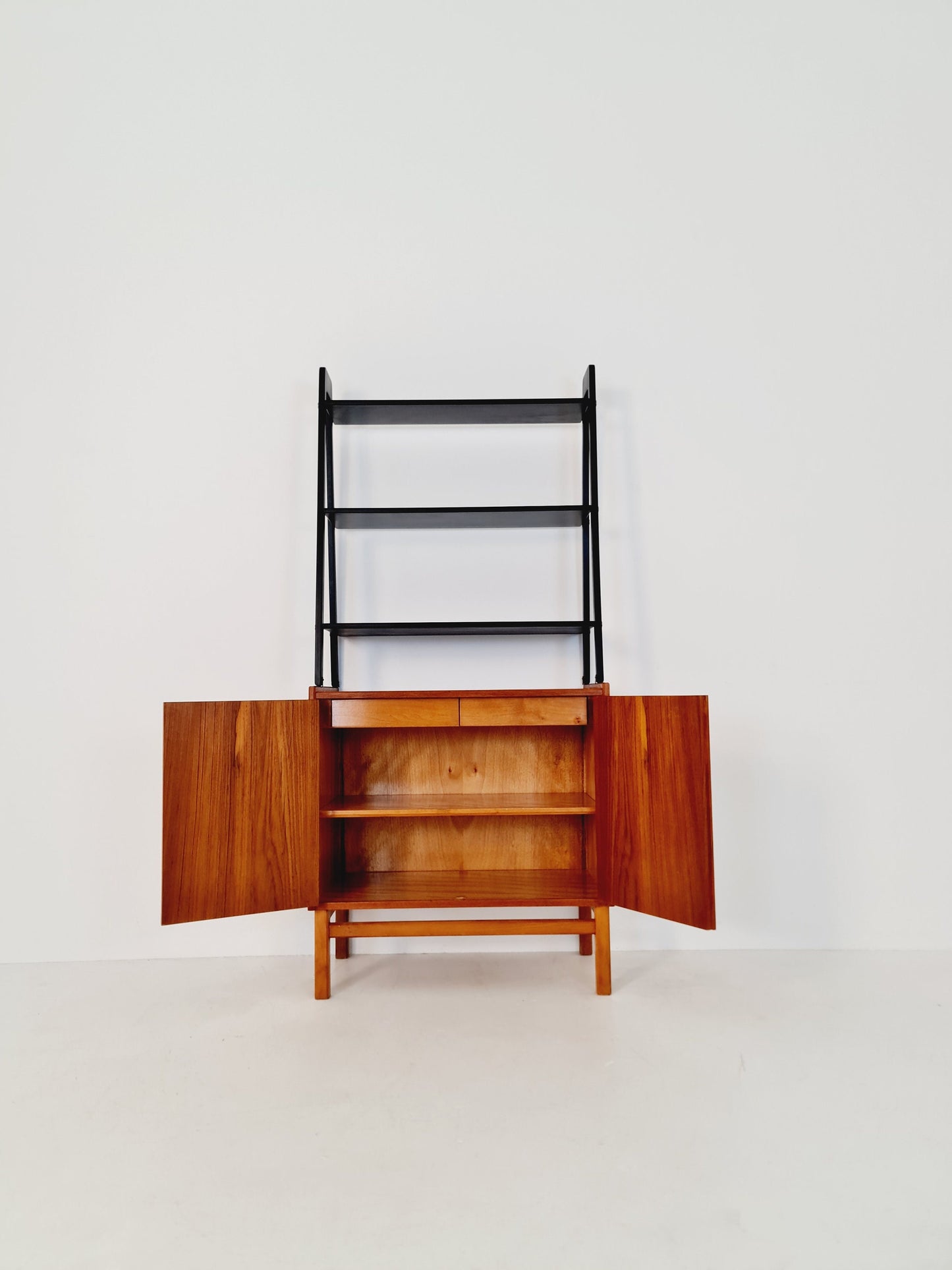 Free standing vintage bookshelf system/ book case teak by Bengt Ruda, 1960s