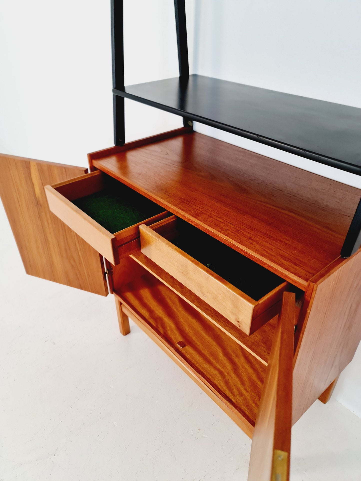 Free standing vintage bookshelf system/ book case teak by Bengt Ruda, 1960s