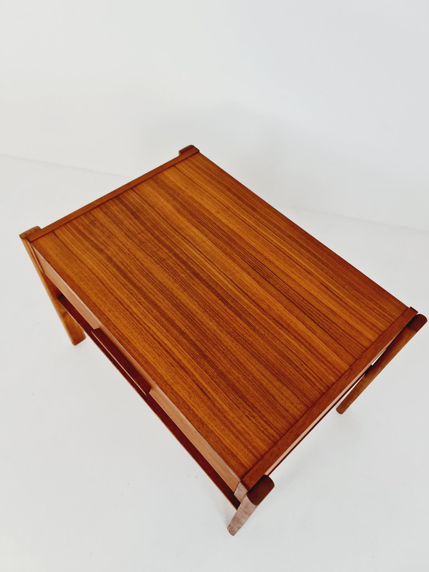 Midcentury wide Danish teak vintage Side table/ Bedside table/ Night stand, 1960s