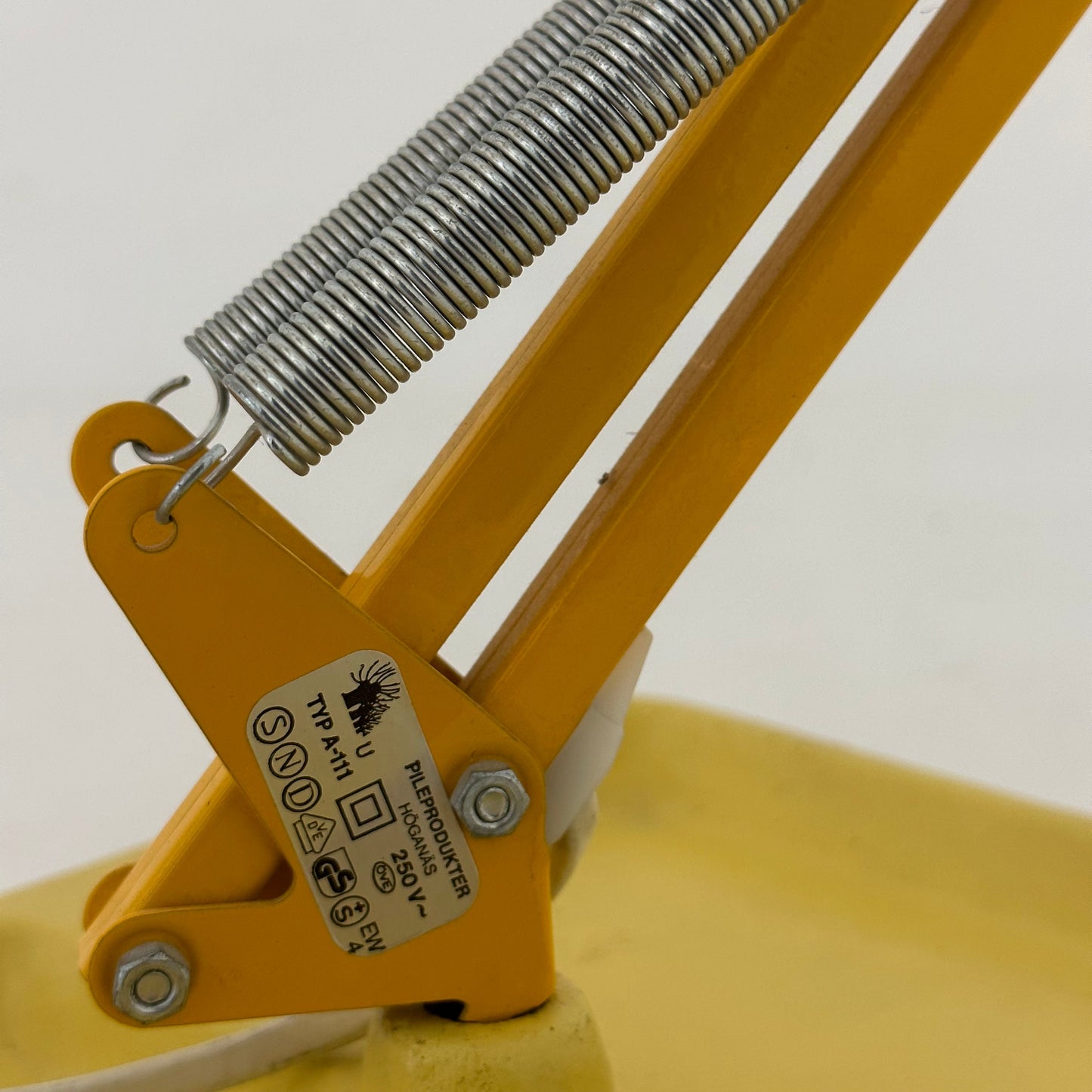Architekt yellow table lamp by Pileprodukter Höganäs 1970s