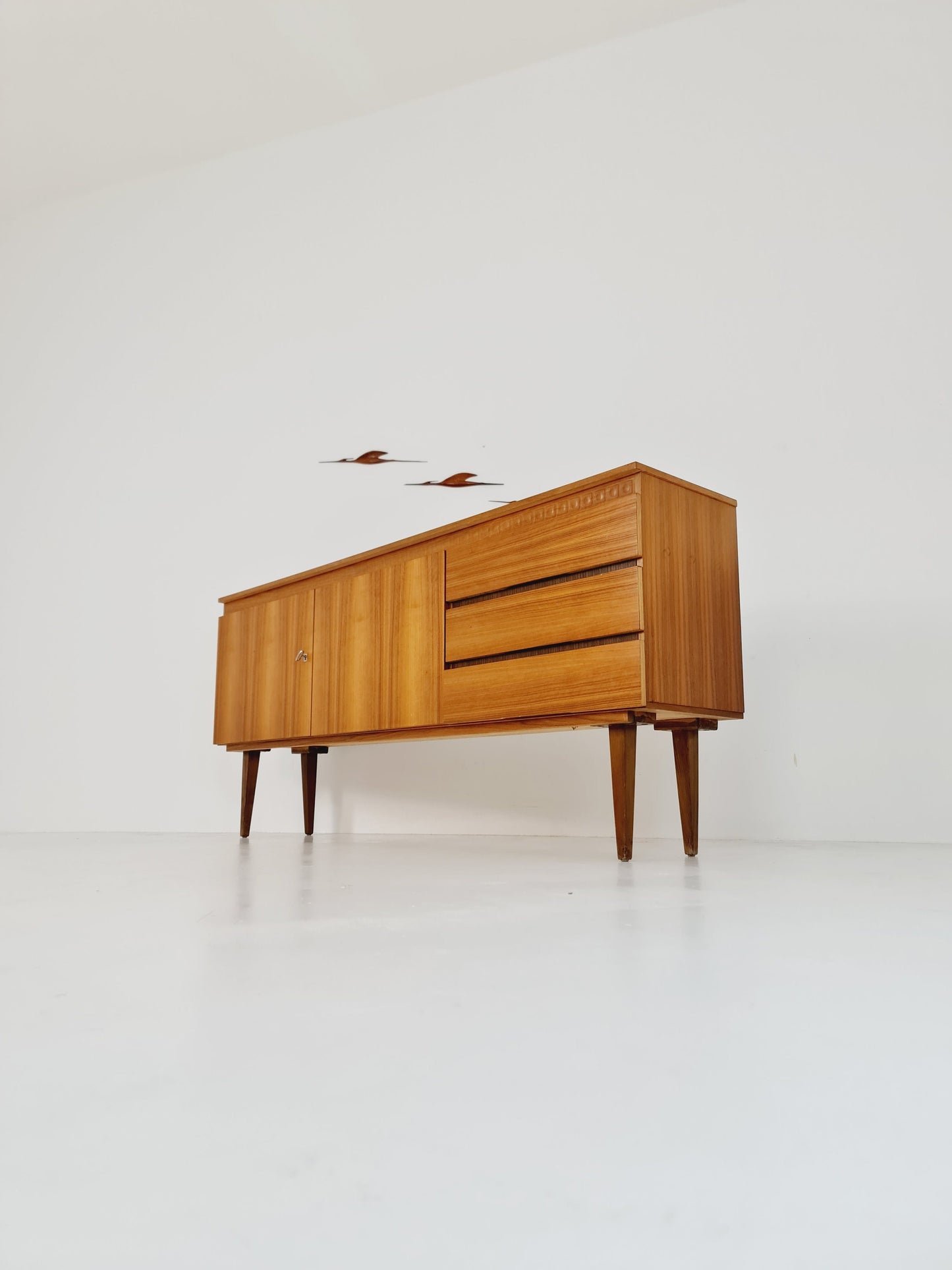 Mid Century Modern German Teak Sideboard by GE-EL Möbel, 1960s