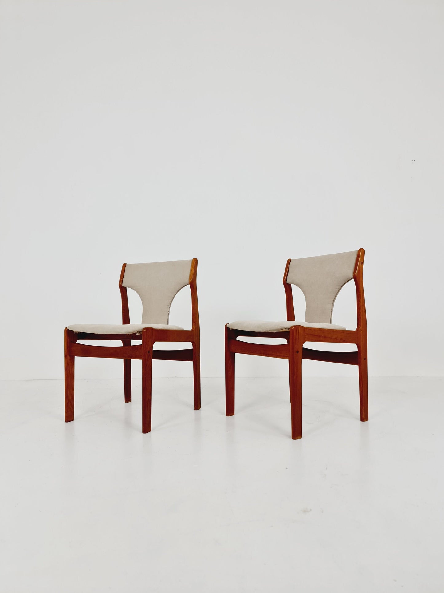 Vintage Danish teak dining charis by Erik Buch, 1960s, set of 2
