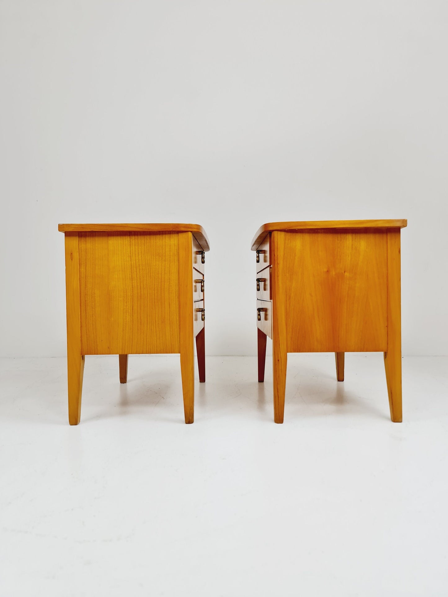 German Mid century beech nightstands/ bedside tables BY WK Möbel , 1960s