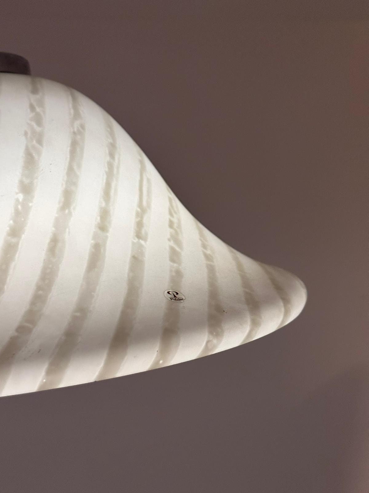 Vintage glass pendant lamp by Peill and Putzler, Germany 1965