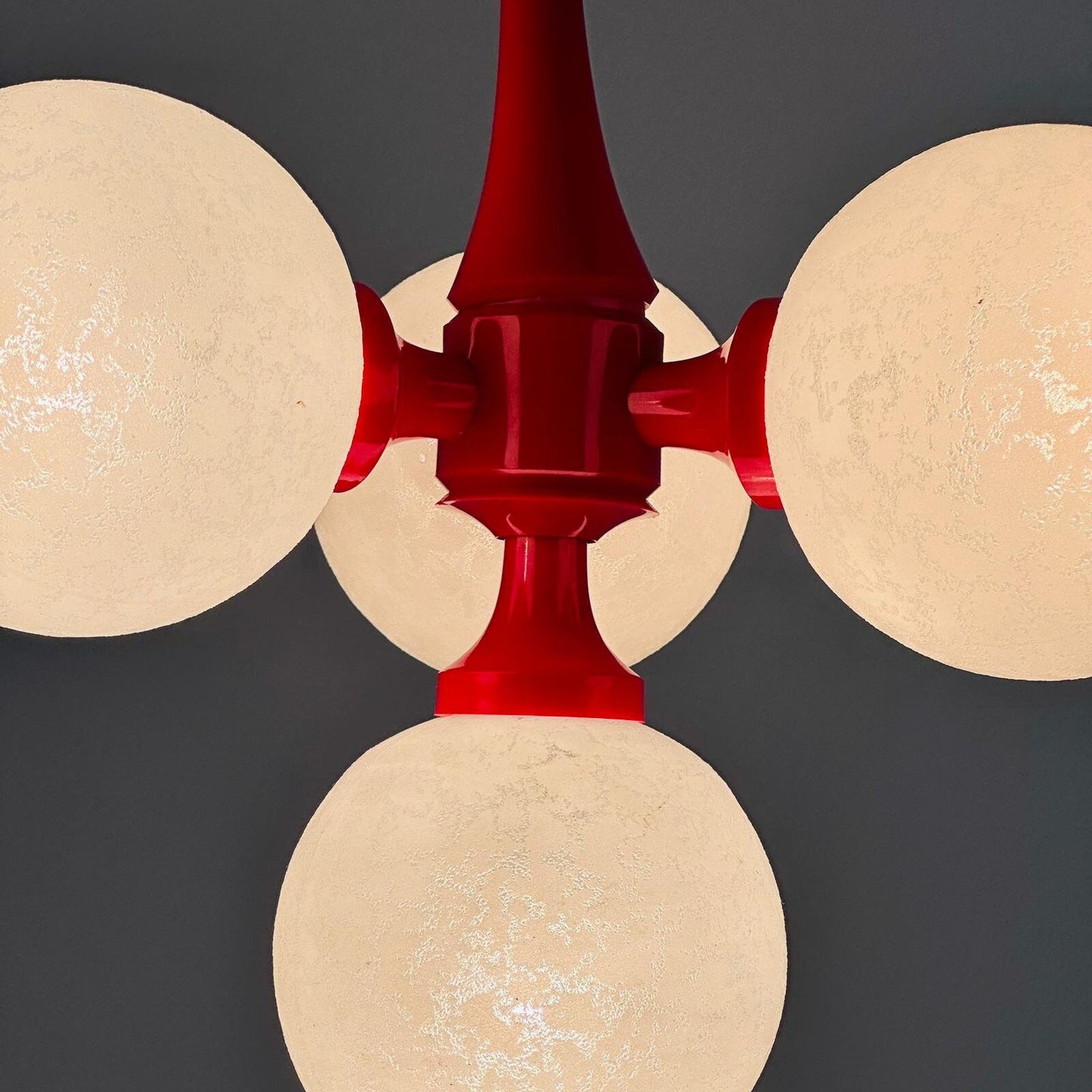 Vintage Space Age ball ceiling lamp by Richard Essig 1970s Mid century pendant lamp