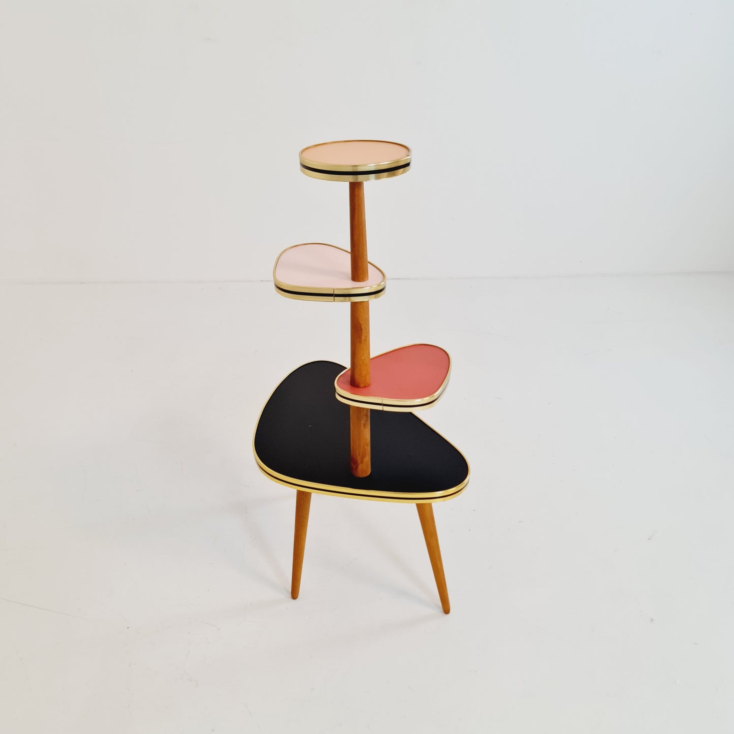 BIG German Plant Stand, Colorful Vintage Mid-Century Minimalist Indoor Plant Stand Side Table Retro flower table