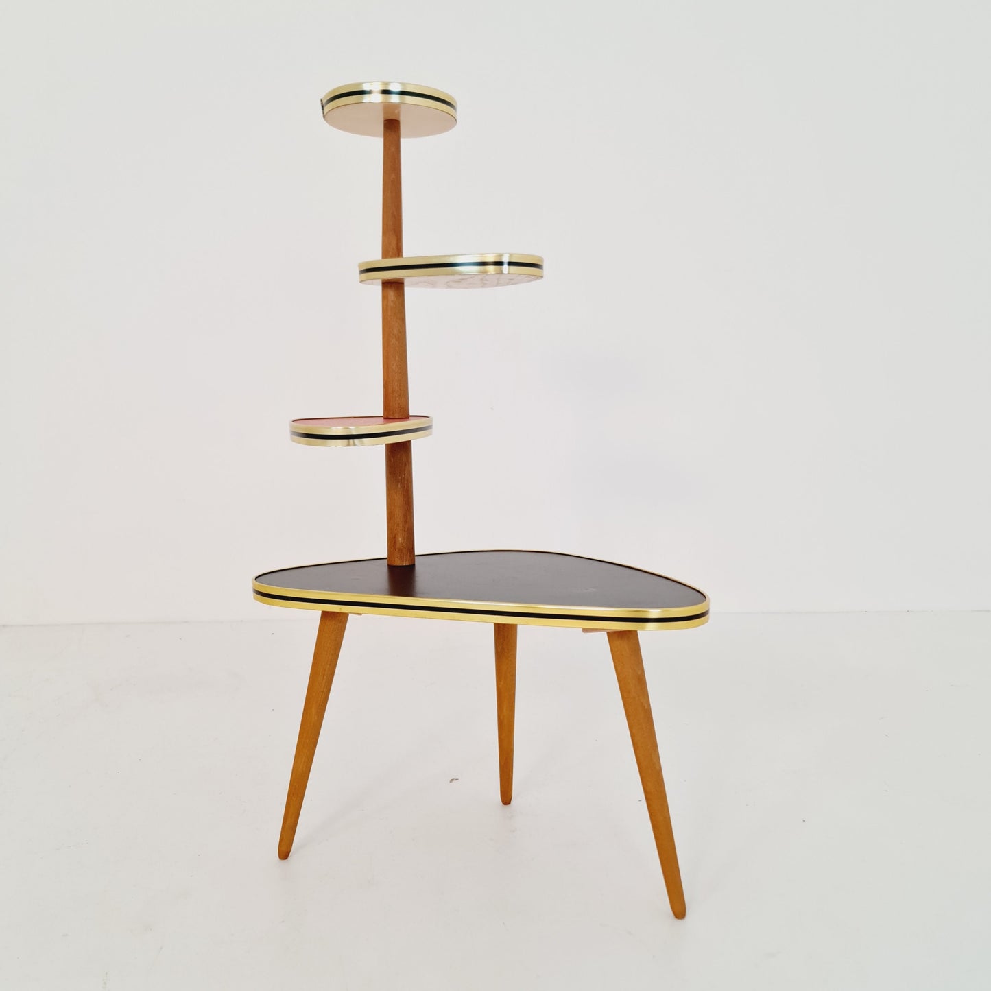 BIG German Plant Stand, Colorful Vintage Mid-Century Minimalist Indoor Plant Stand Side Table Retro flower table
