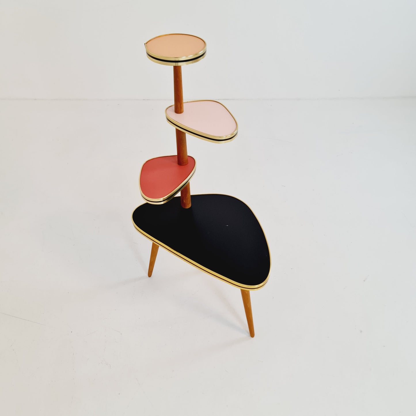 BIG German Plant Stand, Colorful Vintage Mid-Century Minimalist Indoor Plant Stand Side Table Retro flower table