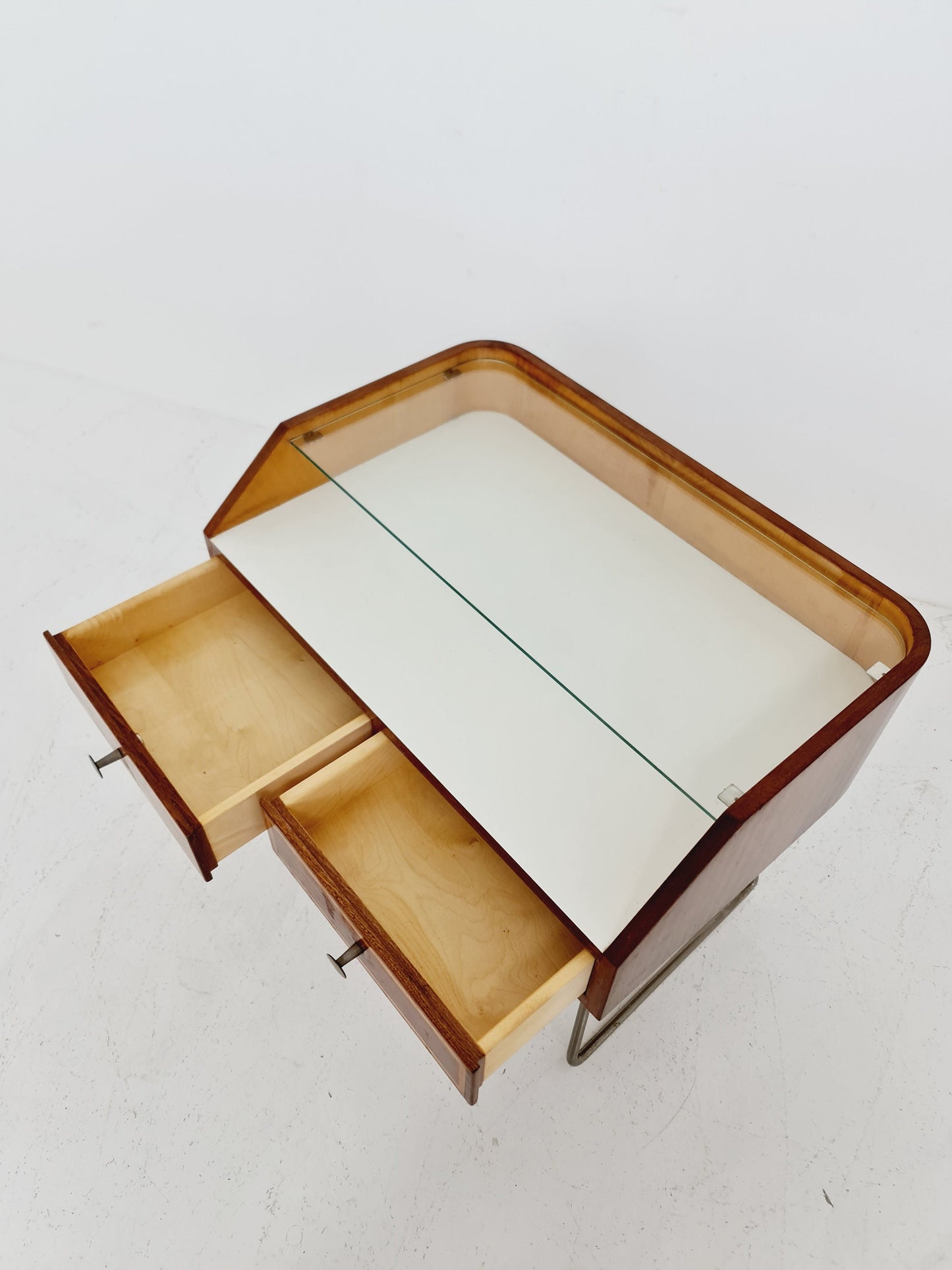 Rare German Mid century mahogany sideboard/nightstand by DeWe Möbel Germany, 1950s