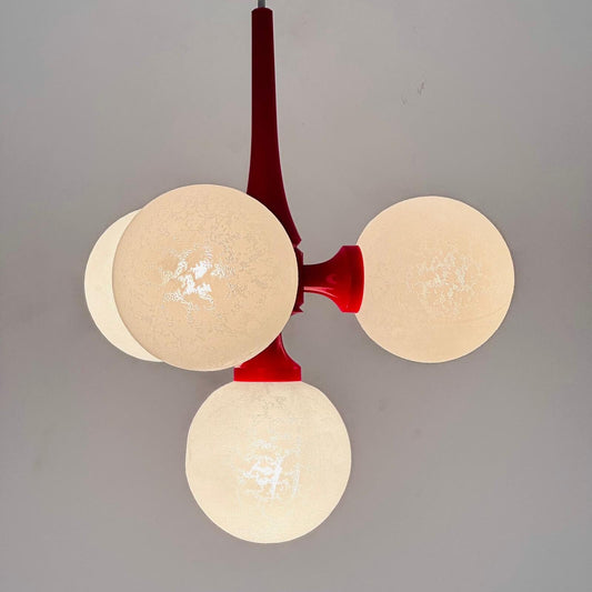 Vintage Space Age ball ceiling lamp by Richard Essig 1970s Mid century pendant lamp