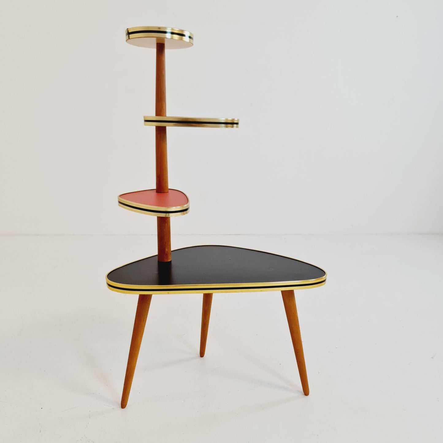 BIG German Plant Stand, Colorful Vintage Mid-Century Minimalist Indoor Plant Stand Side Table Retro flower table