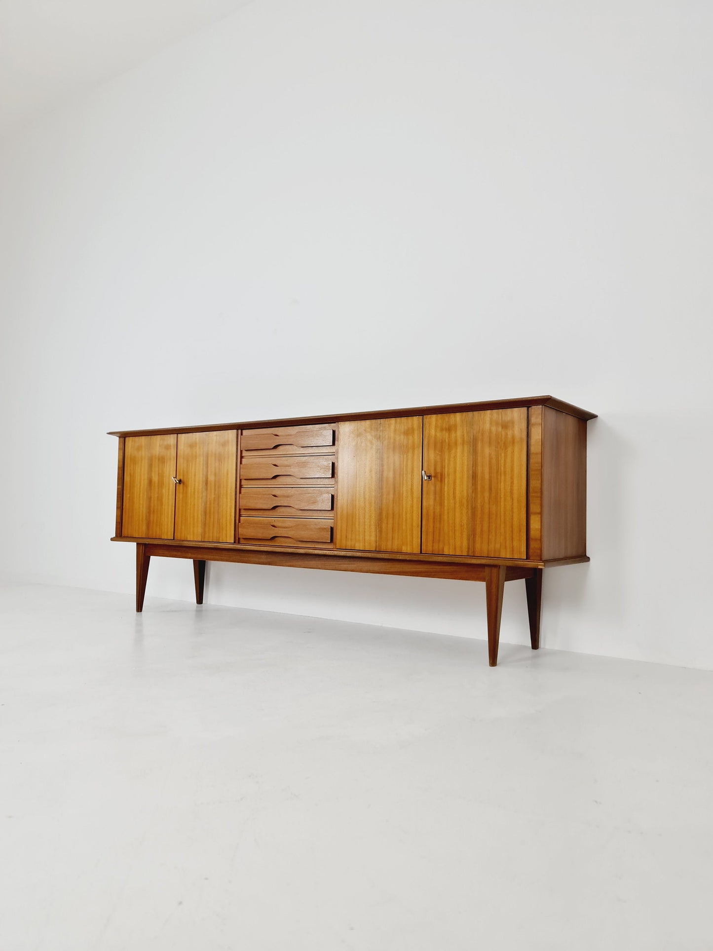 Mid Century Modern German walnut Sideboard, 1960s