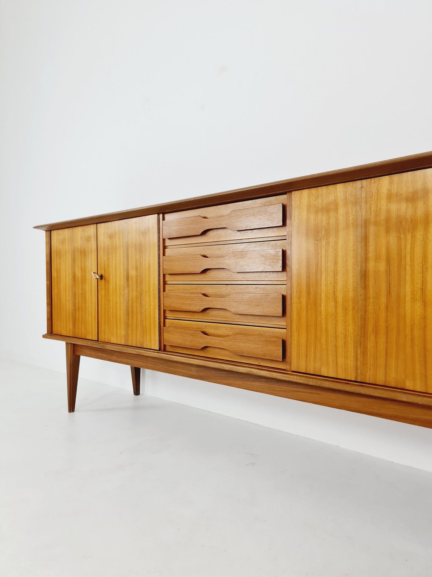 Mid Century Modern German walnut Sideboard, 1960s