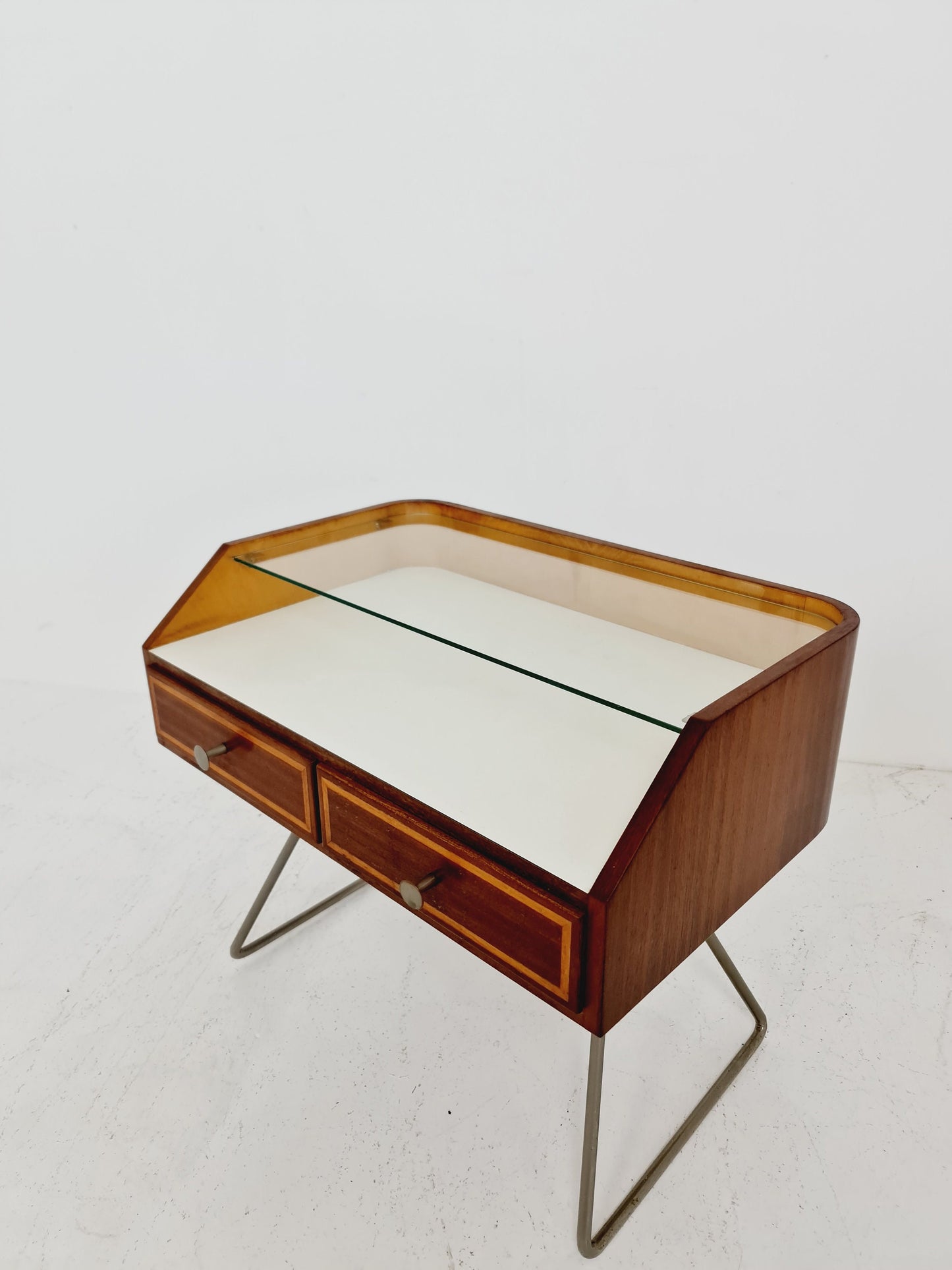 Rare German Mid century mahogany sideboard/nightstand by DeWe Möbel Germany, 1950s