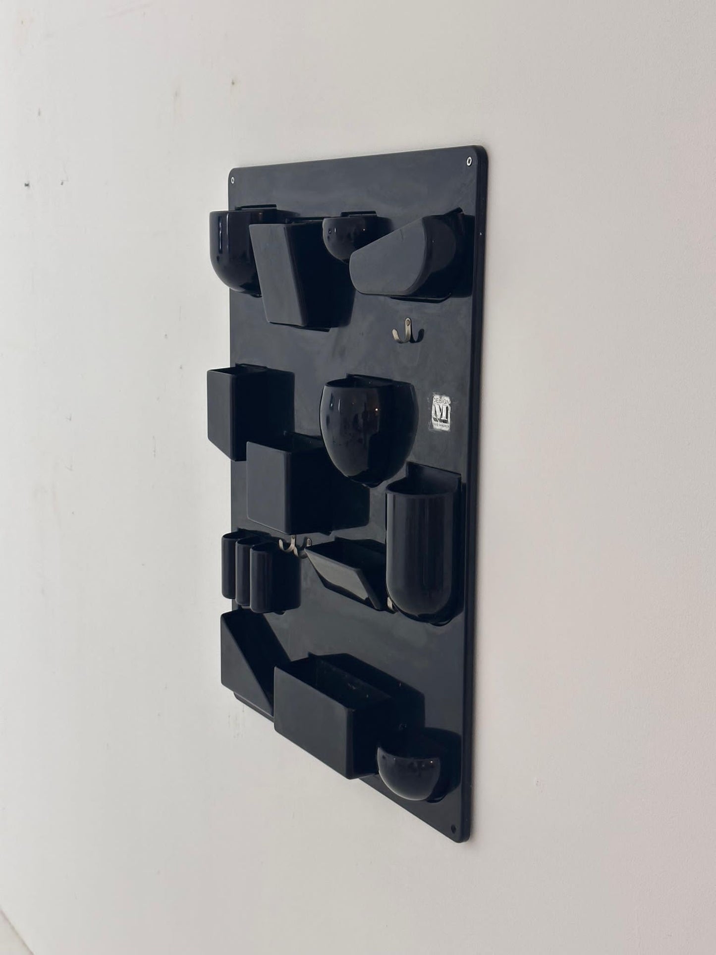 Large Uten.Silo I Black Wall Organizer by Dorothee Becker for Design M by west germany