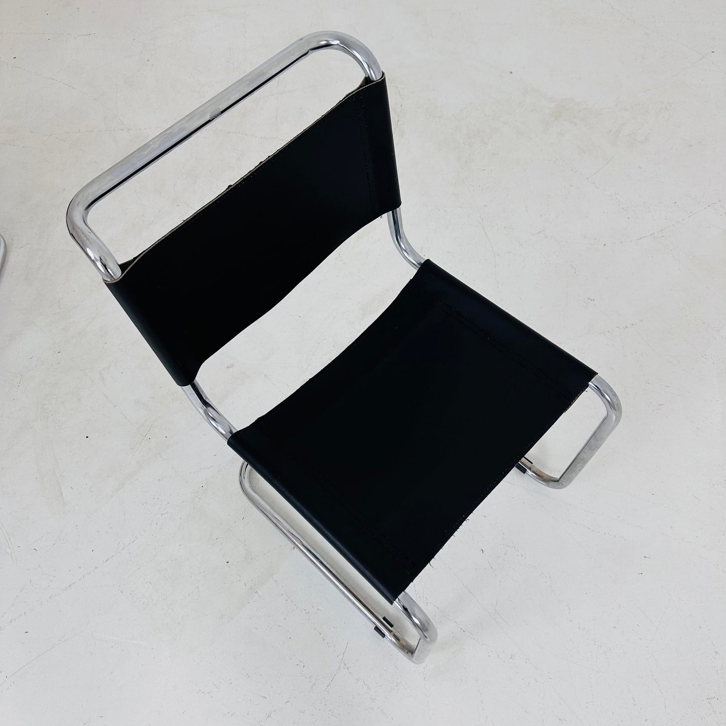 1 of 2 Mid-Century brown Vintage S33 dark brown chair from Mart Stam by Fasem Italy 1980er