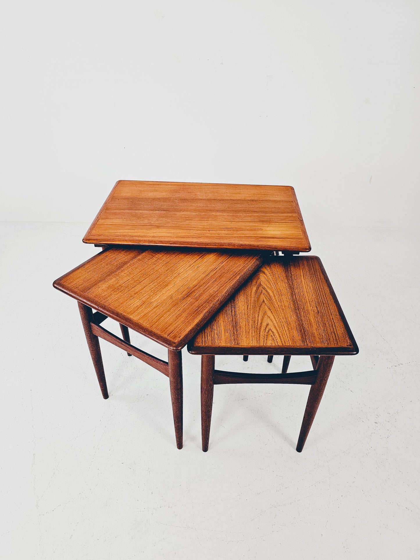 Midcentury Danish teak Nesting Tables by Kai Kristiansen for skovamand & Andersen, 1960s