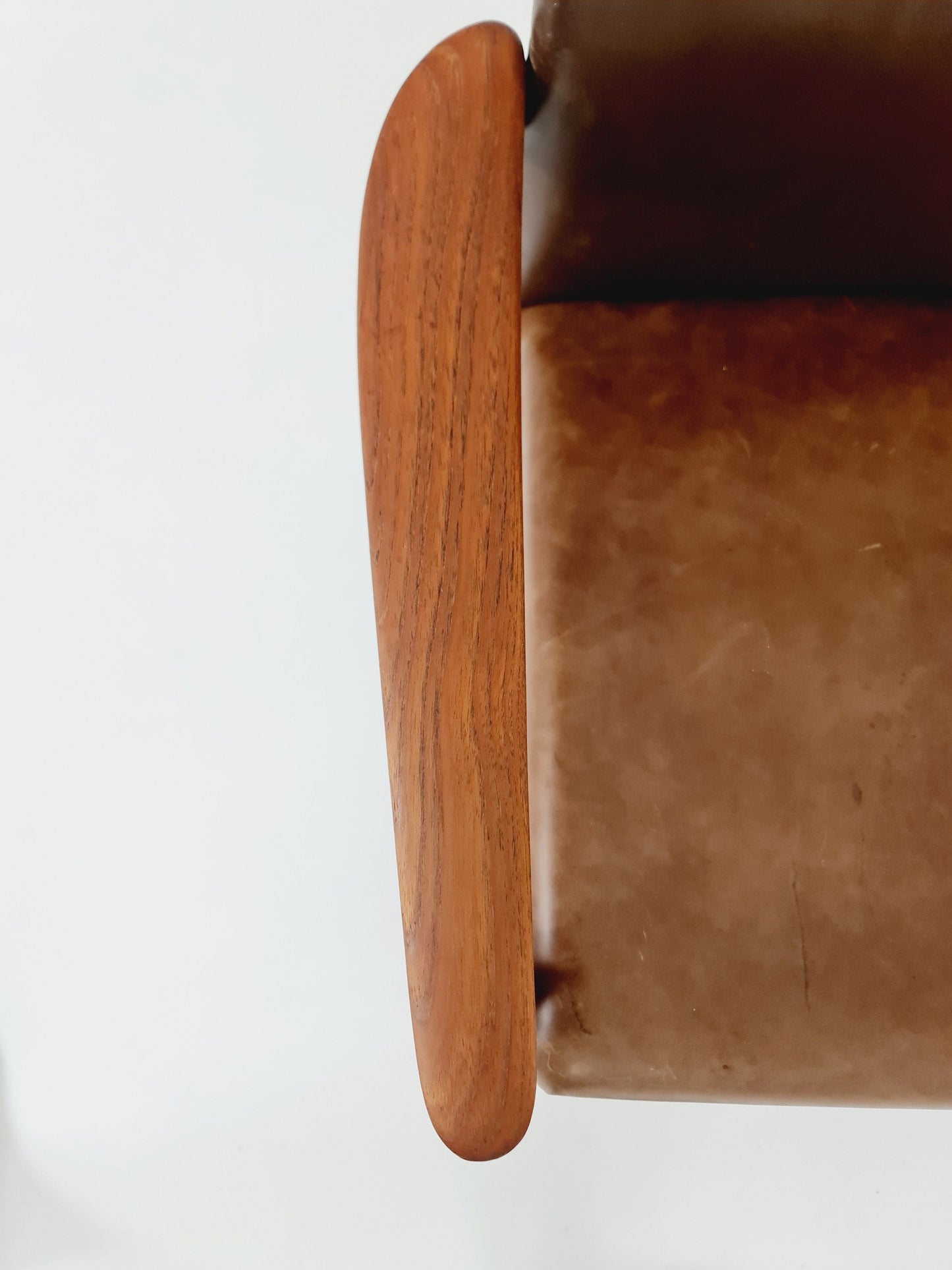 Danish teak and leather chair by Grete jalk for Glostrup Möbelfabik , 1960s