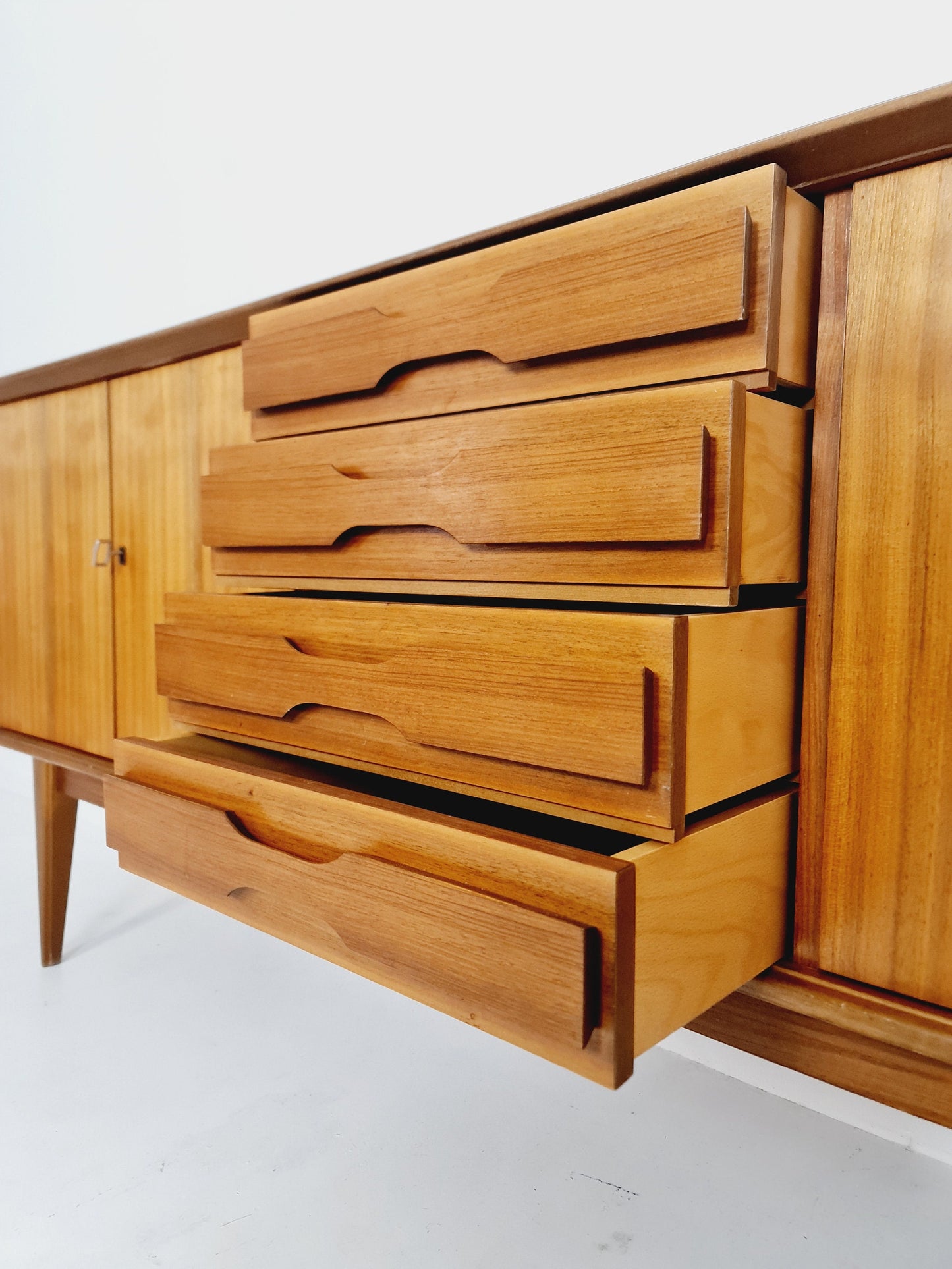 Mid Century Modern German walnut Sideboard, 1960s