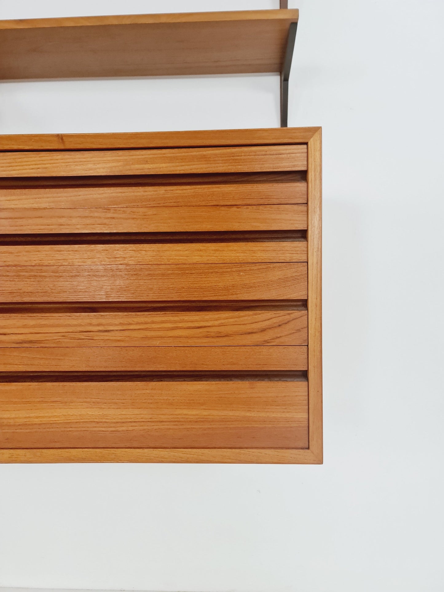 Mid century Danish Teak Wall Unit with records cabinet and magazine rack by Poul Cadovius for Cado, Denmark, 1960s